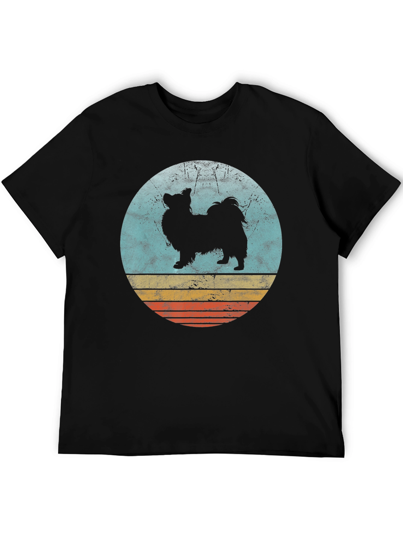 Retro Dog Graphic T-Shirt - Black