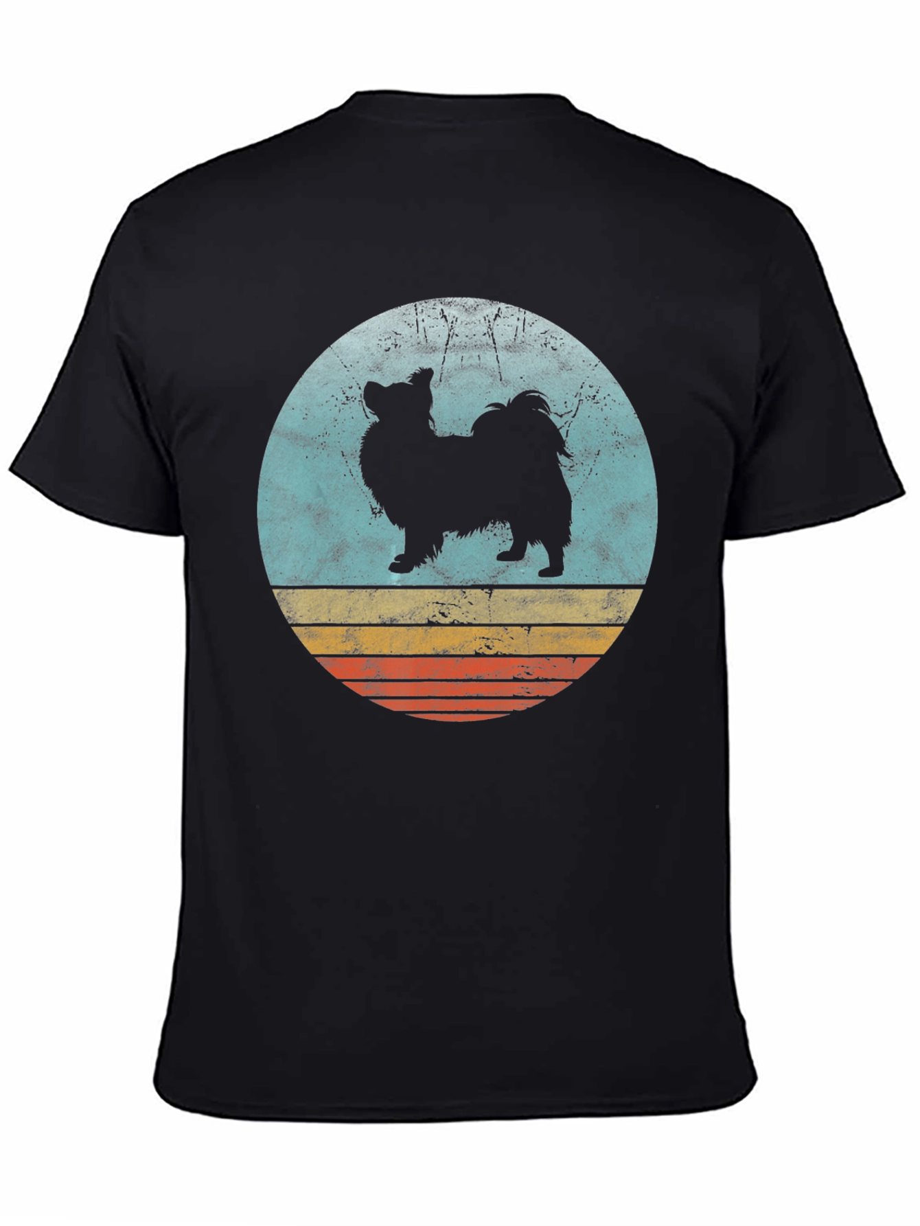Retro Dog Graphic T-Shirt - Black
