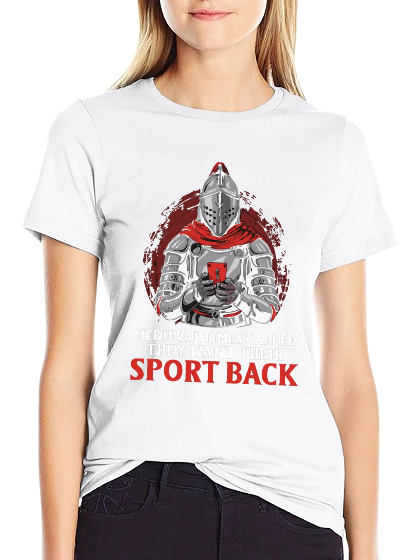 Medieval Knight Gamer T-Shirt - Funny Sports Tee