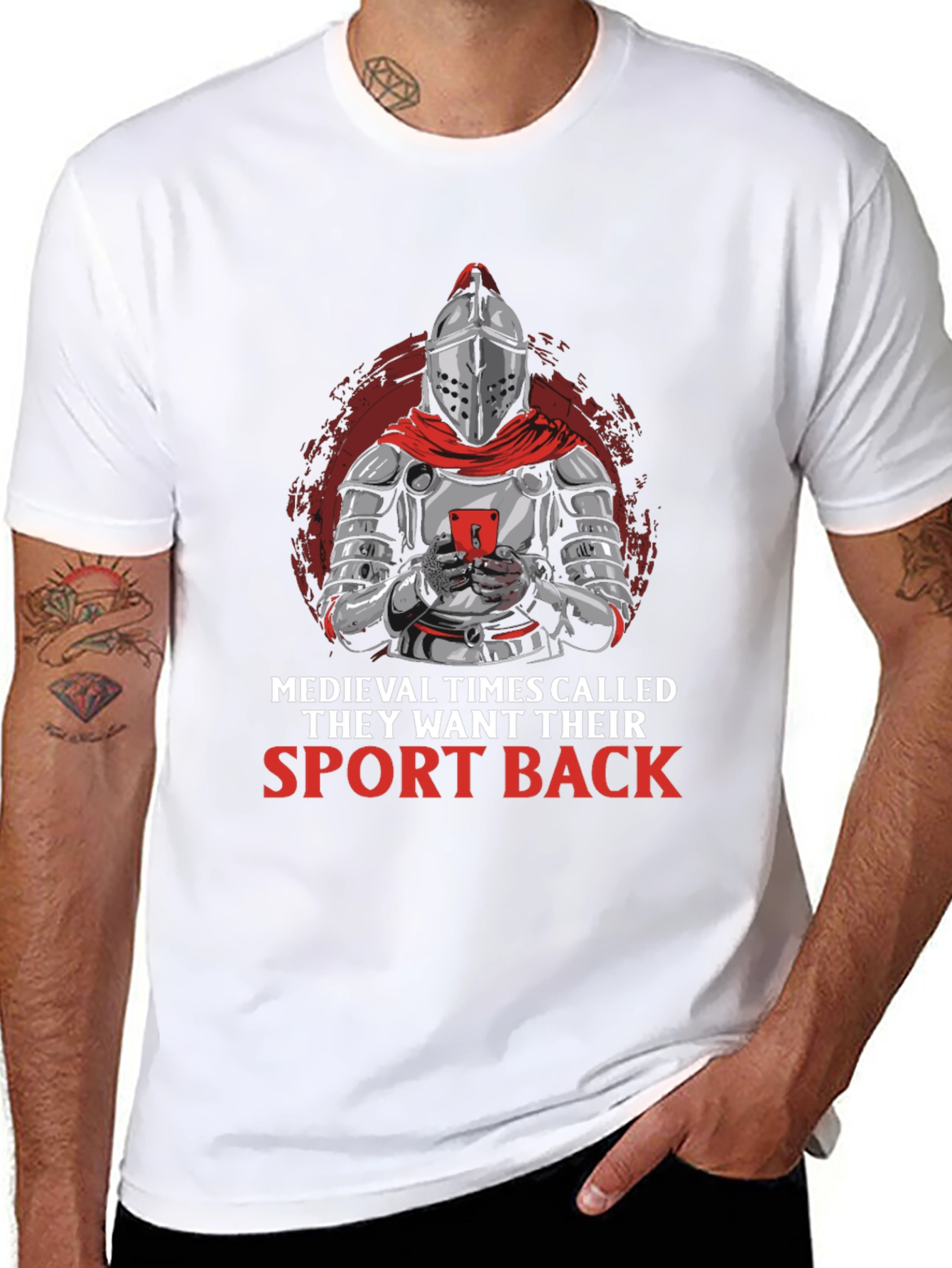 Medieval Knight Gamer T-Shirt - Funny Sports Tee