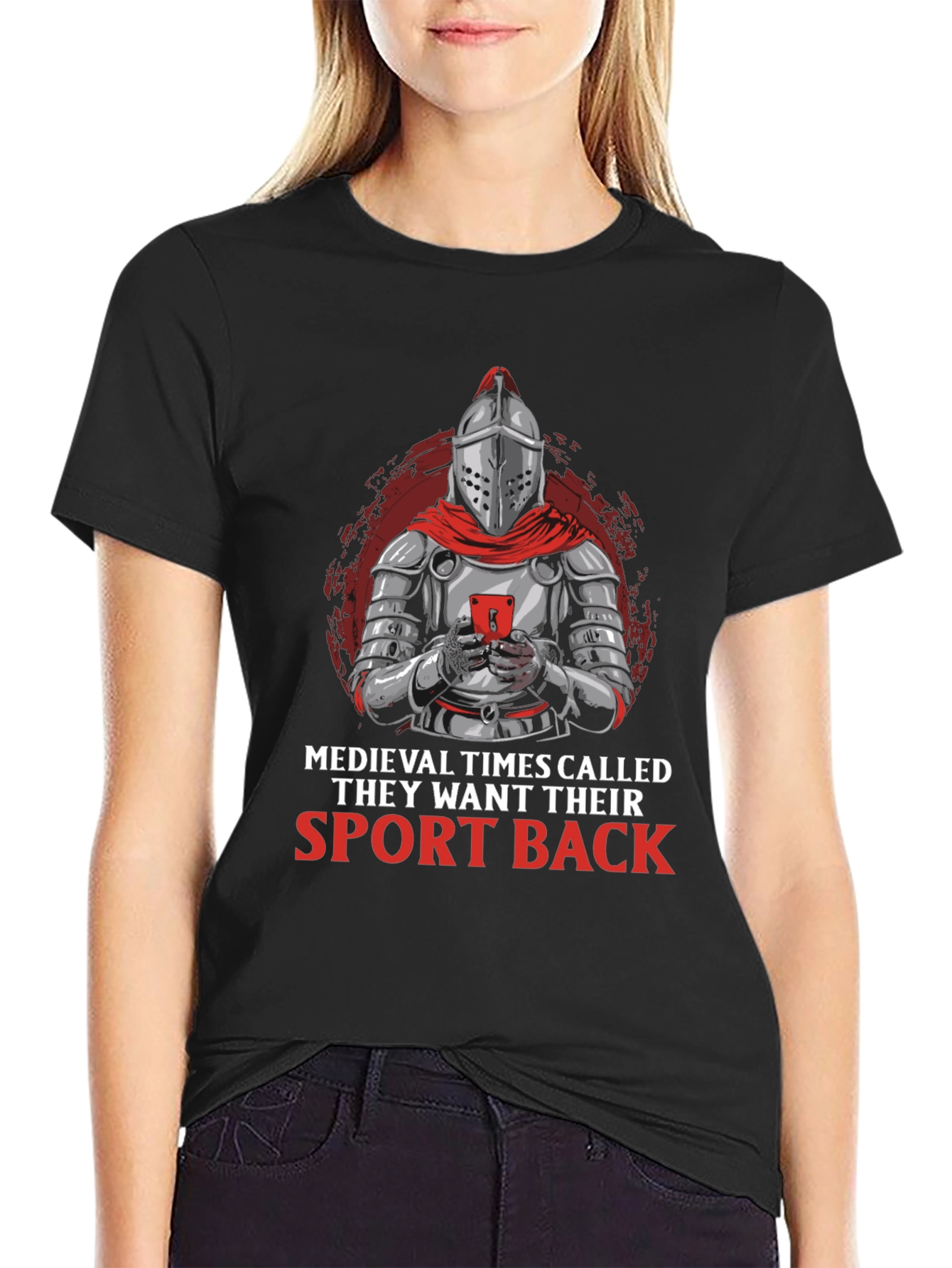 Medieval Knight Gamer T-Shirt - Funny Sports Tee