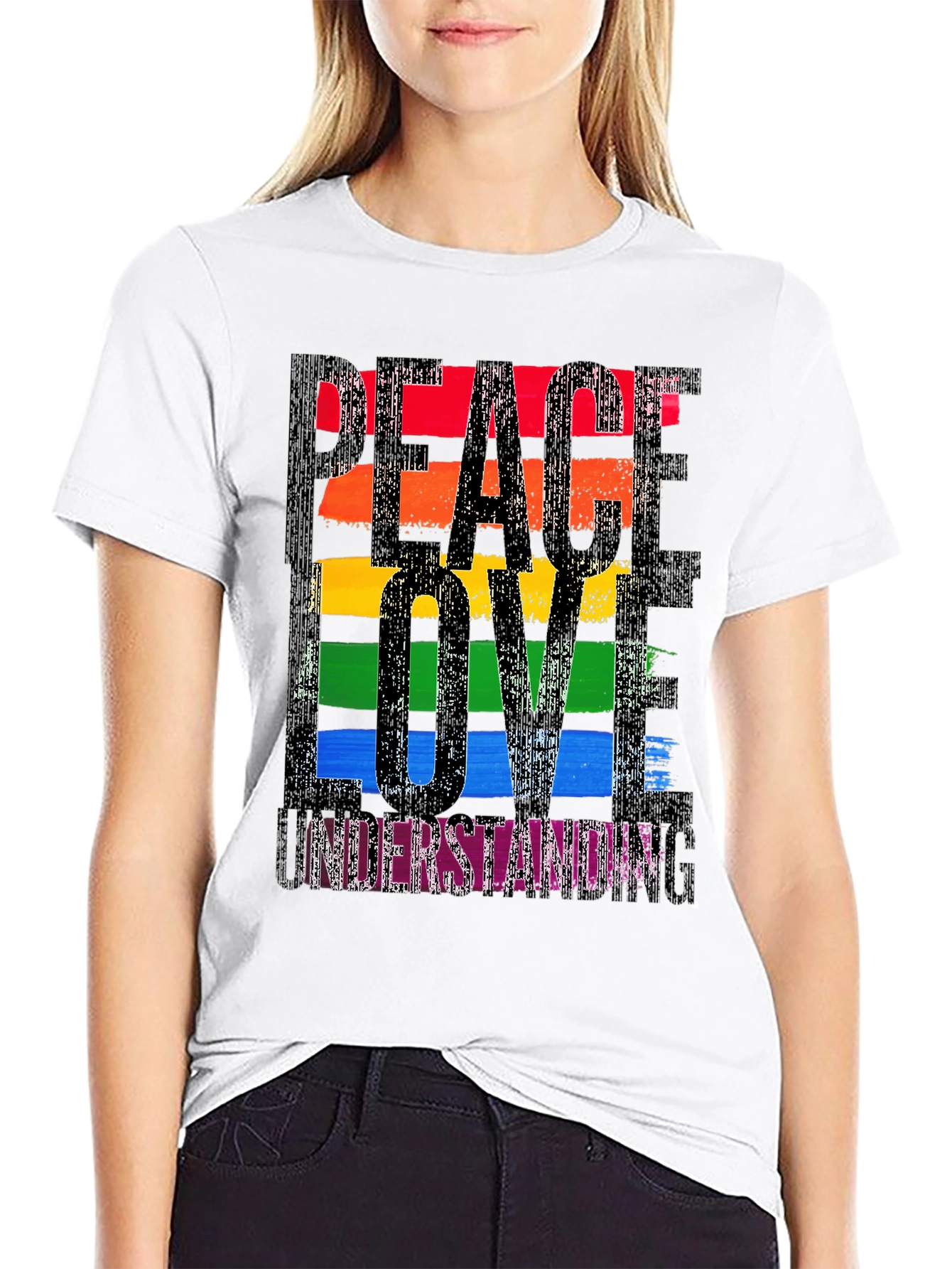 Peace Love Understanding Rainbow T-Shirt