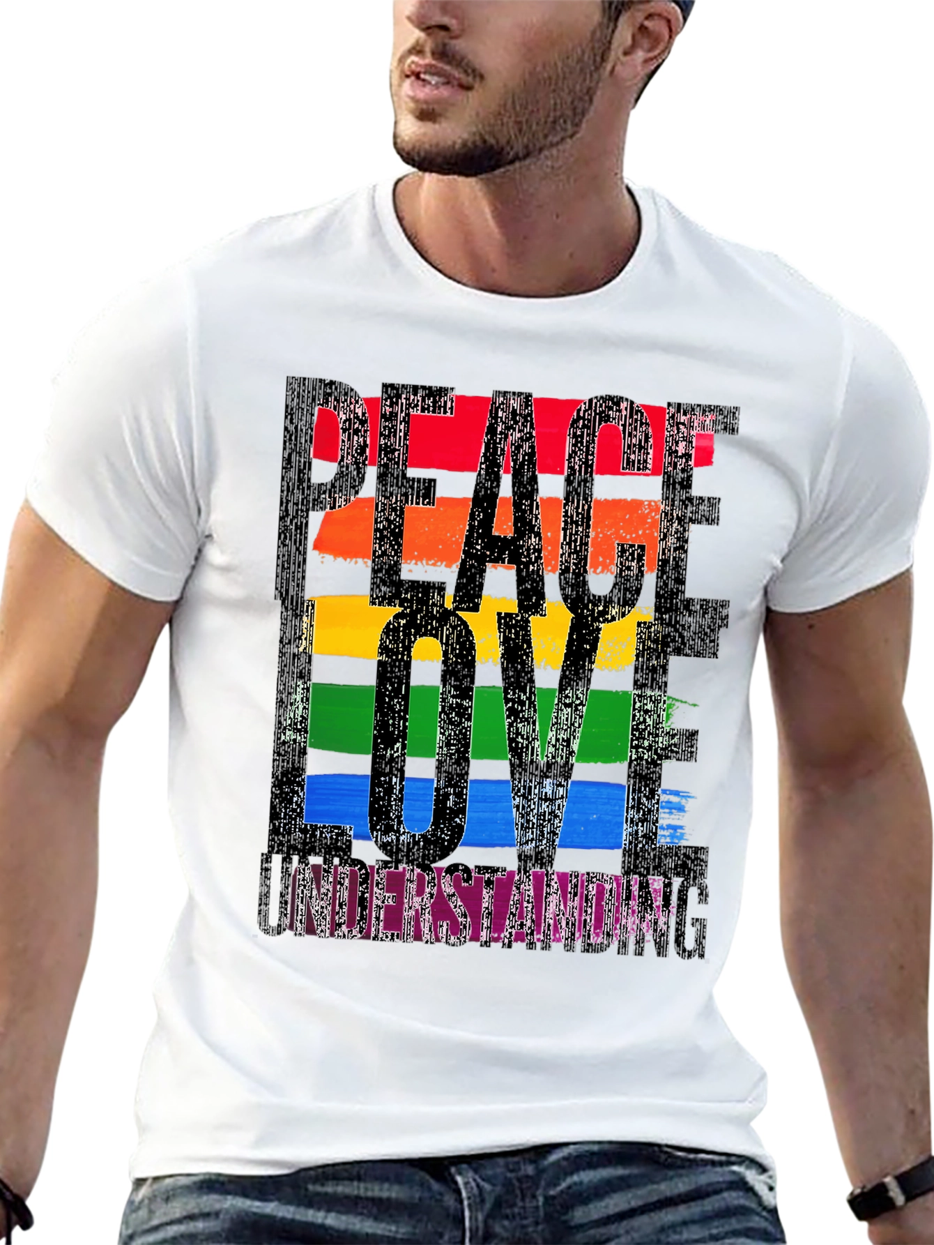 Peace Love Understanding Rainbow T-Shirt