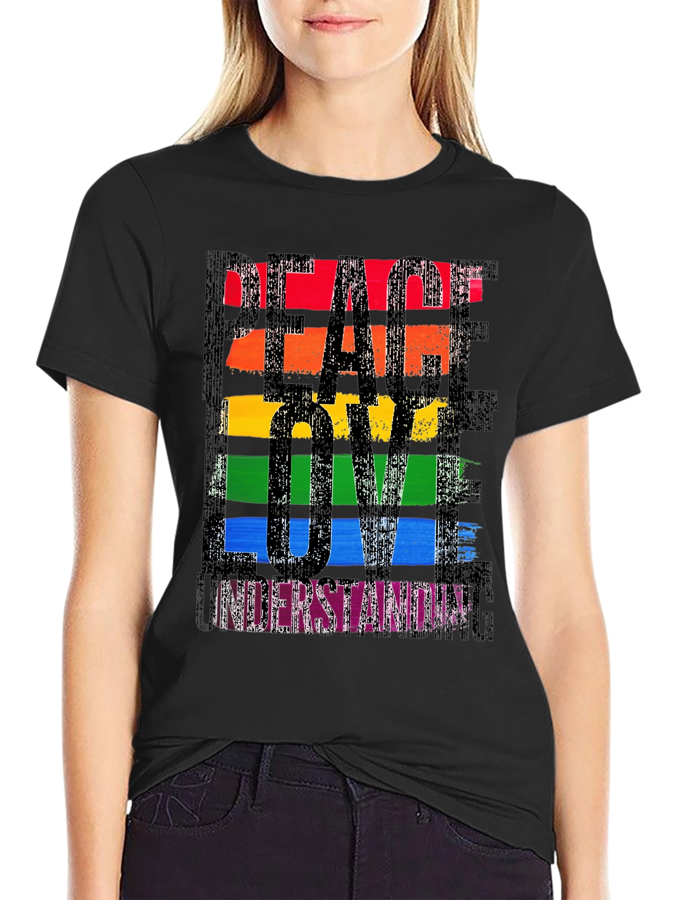 Peace Love Understanding Rainbow T-Shirt