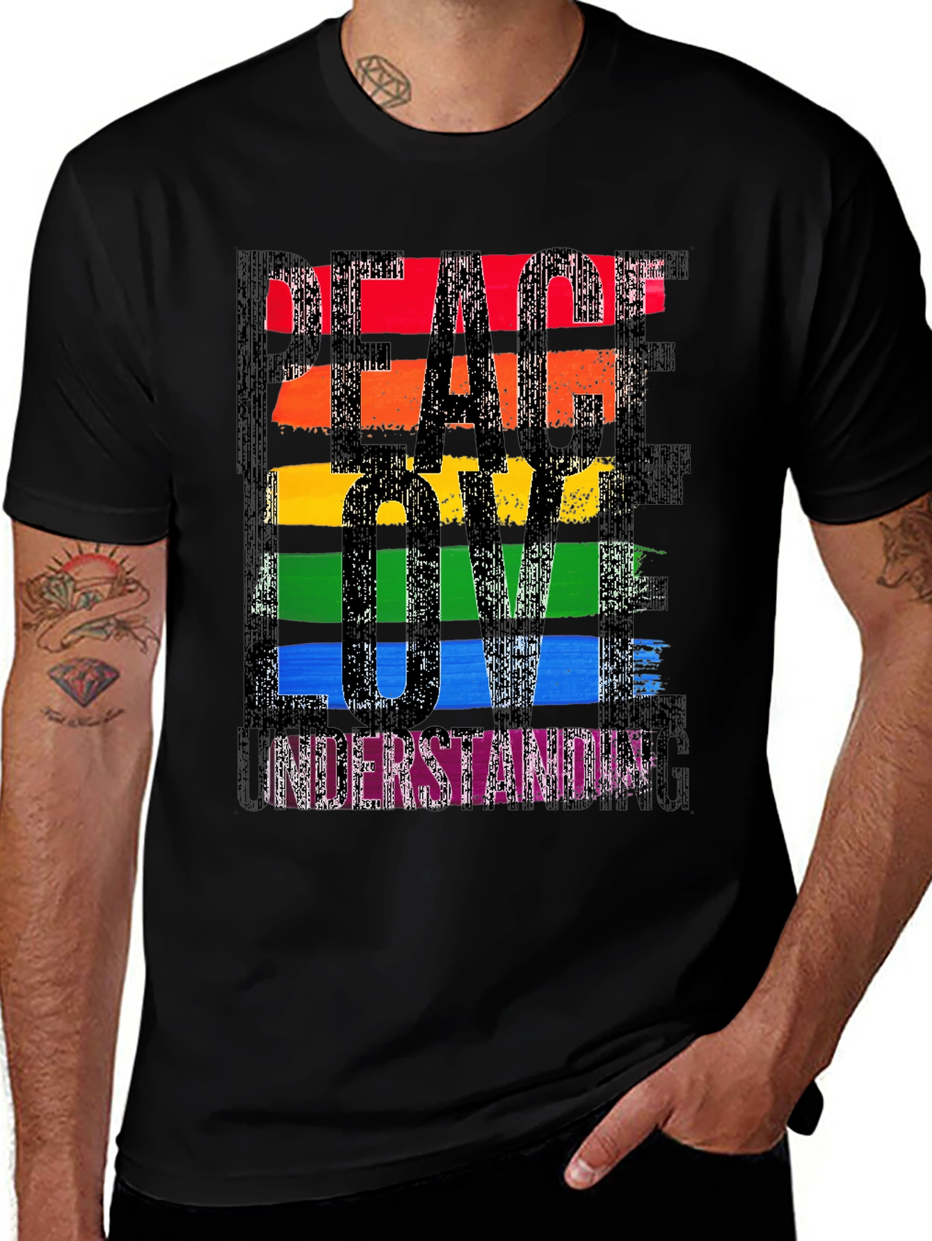 Peace Love Understanding Rainbow T-Shirt