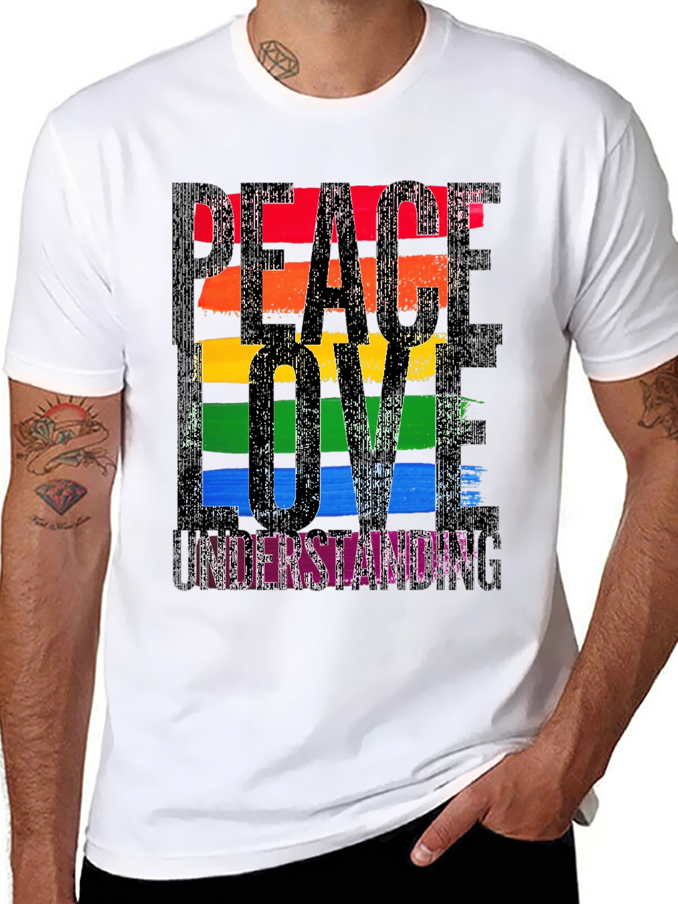 Peace Love Understanding Rainbow T-Shirt