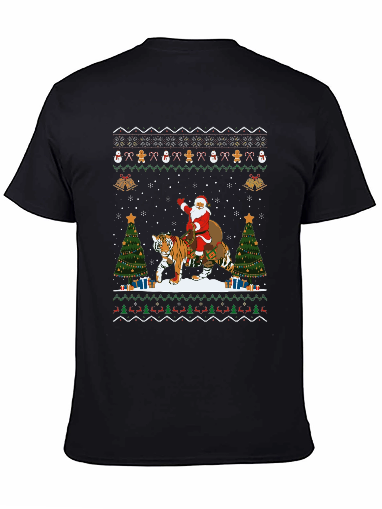 Santa Tiger Christmas Sweater T-Shirt