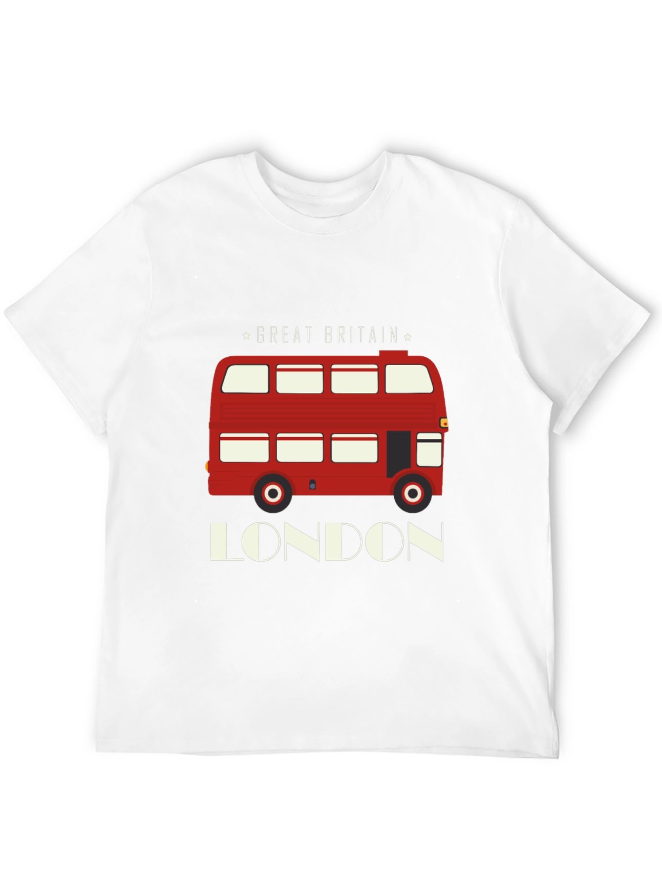 London Bus Graphic T-Shirt - Great Britain Souvenir