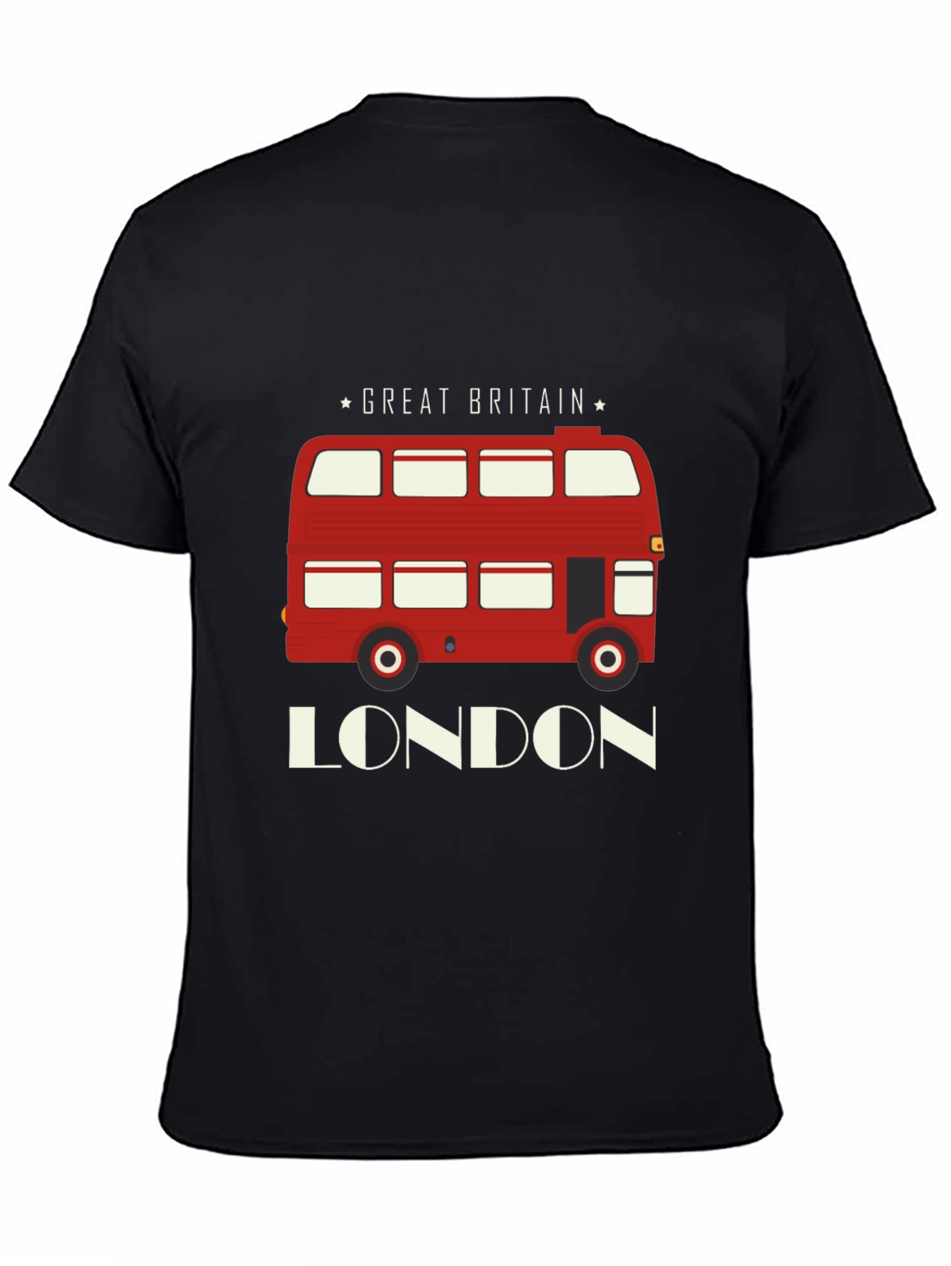 London Bus Graphic T-Shirt - Great Britain Souvenir