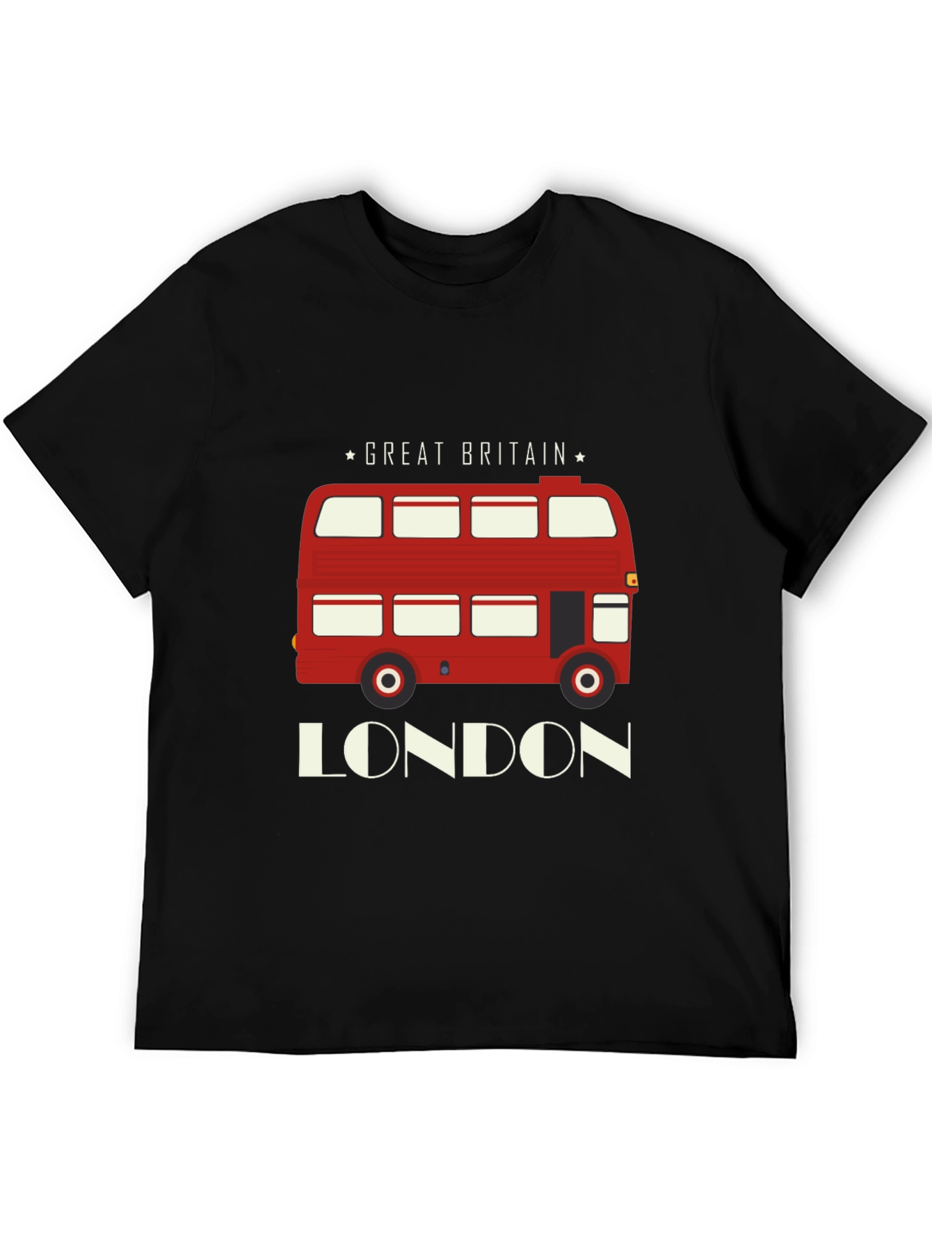 London Bus Graphic T-Shirt - Great Britain Souvenir
