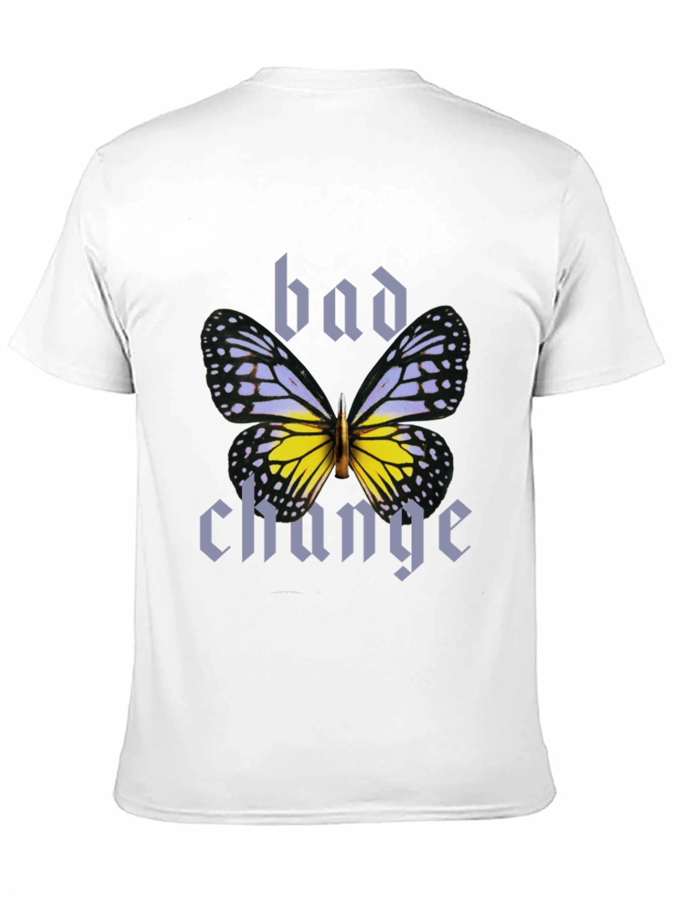 Bad Change Butterfly Graphic Black T-Shirt