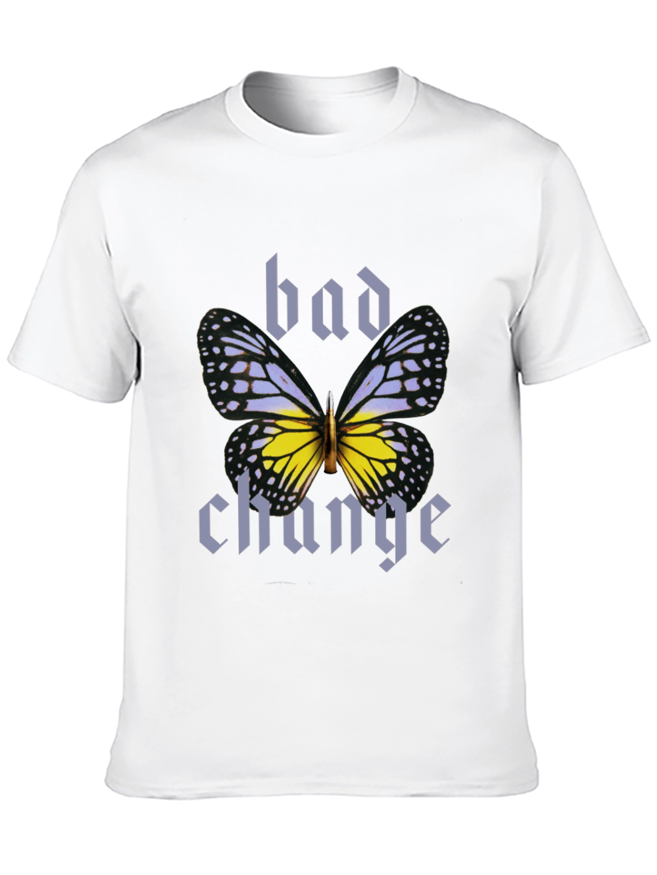 Bad Change Butterfly Graphic Black T-Shirt
