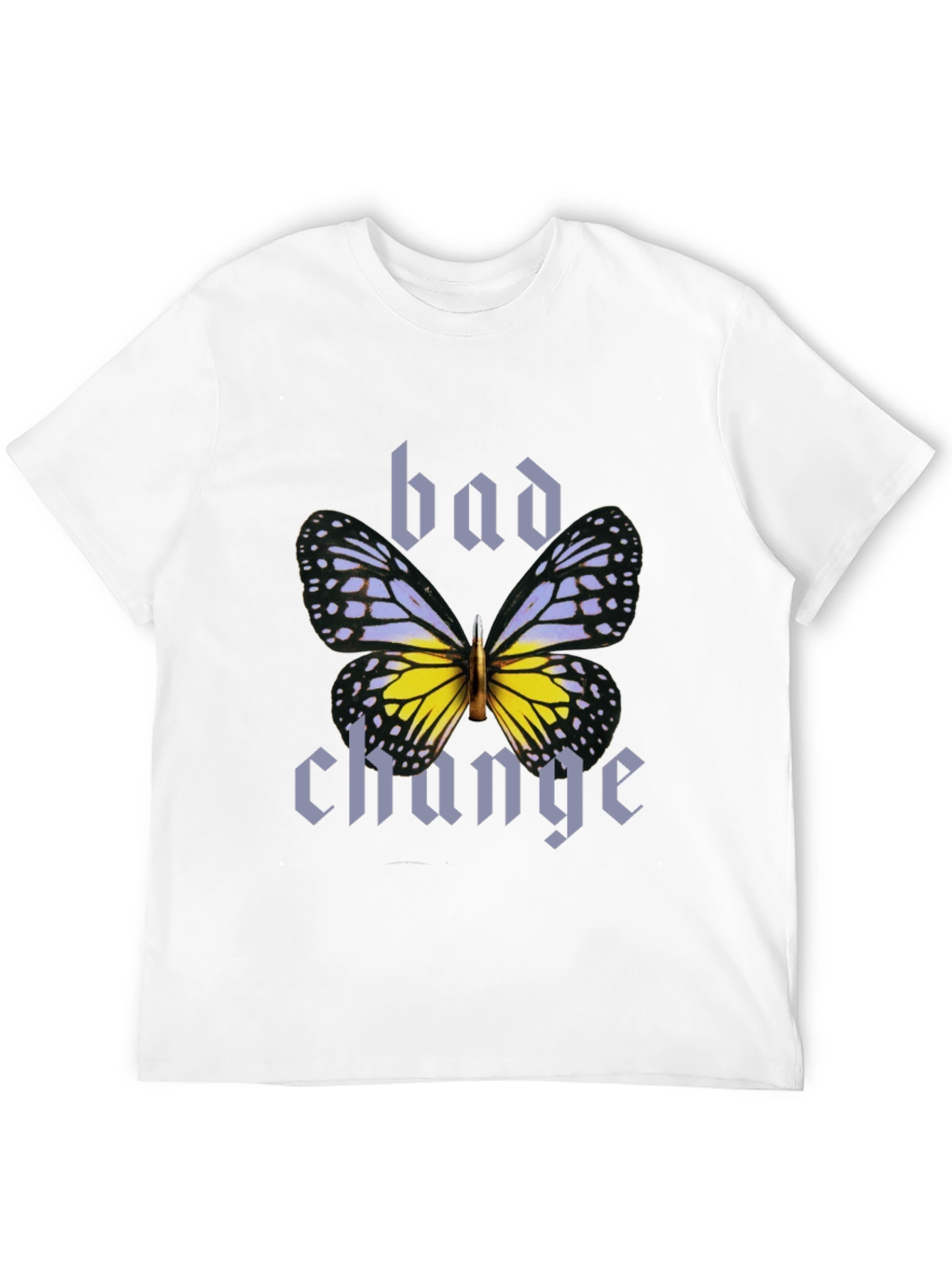 Bad Change Butterfly Graphic Black T-Shirt