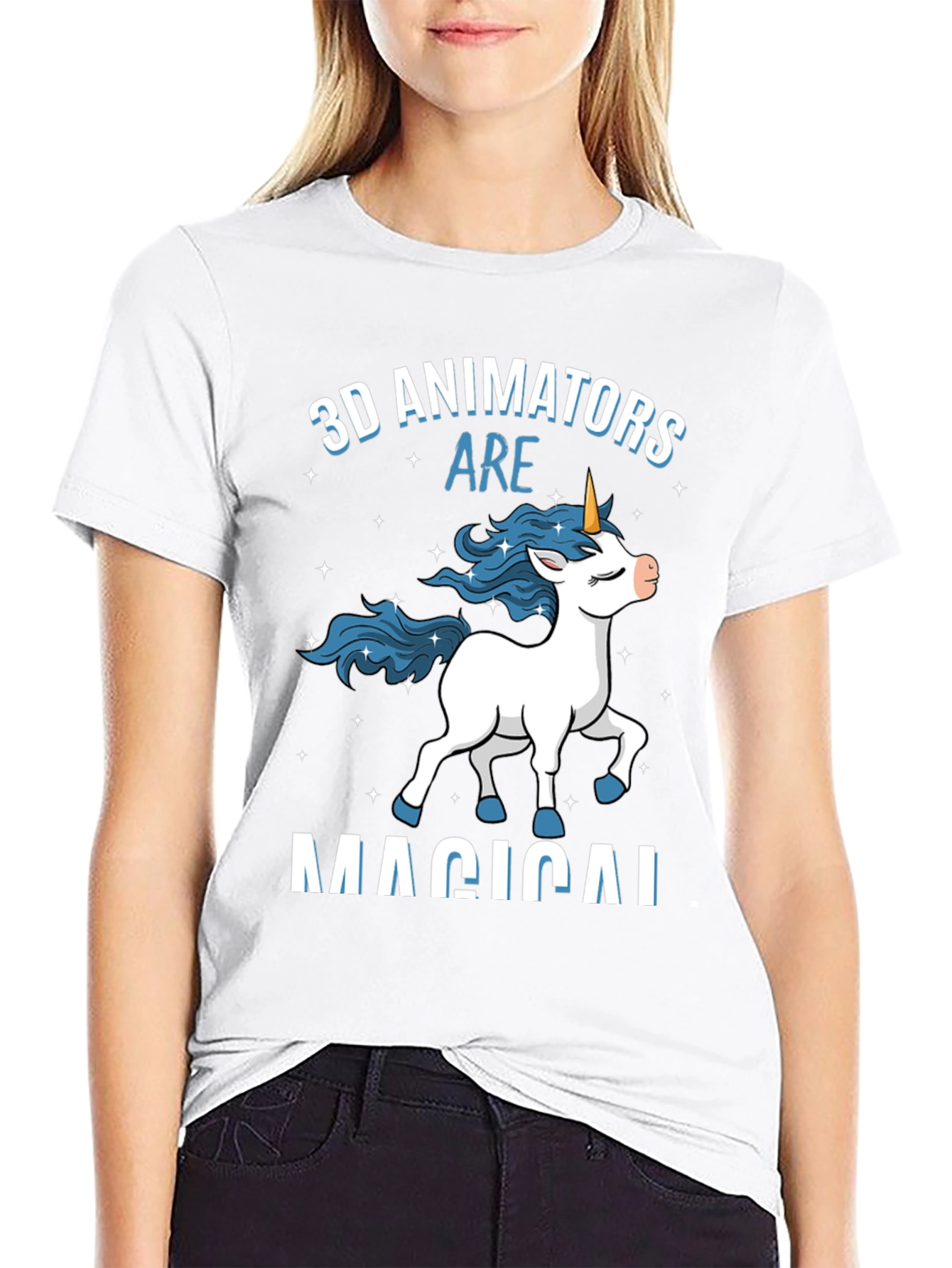 3D Animator Magical Unicorn T-Shirt