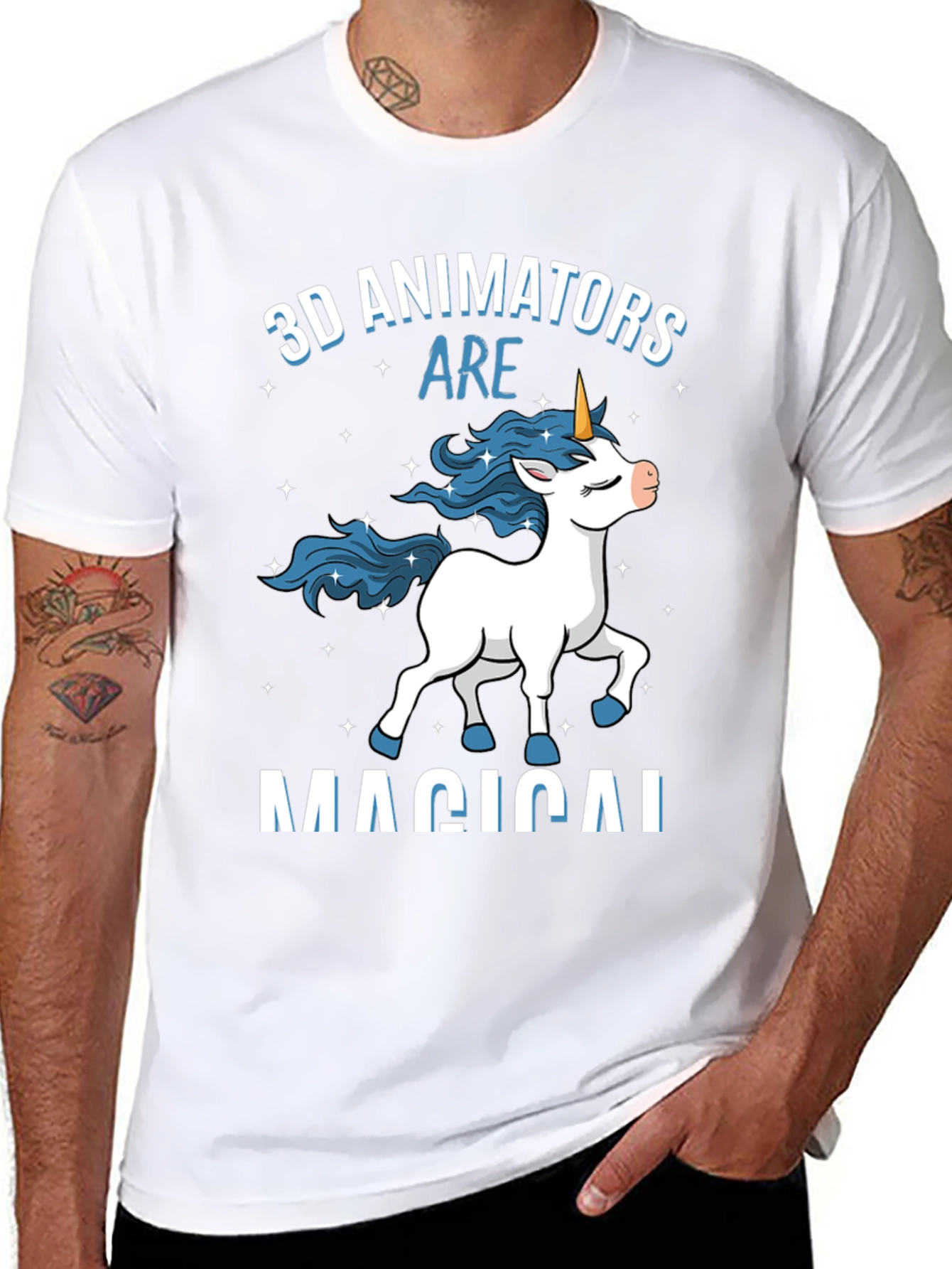 3D Animator Magical Unicorn T-Shirt