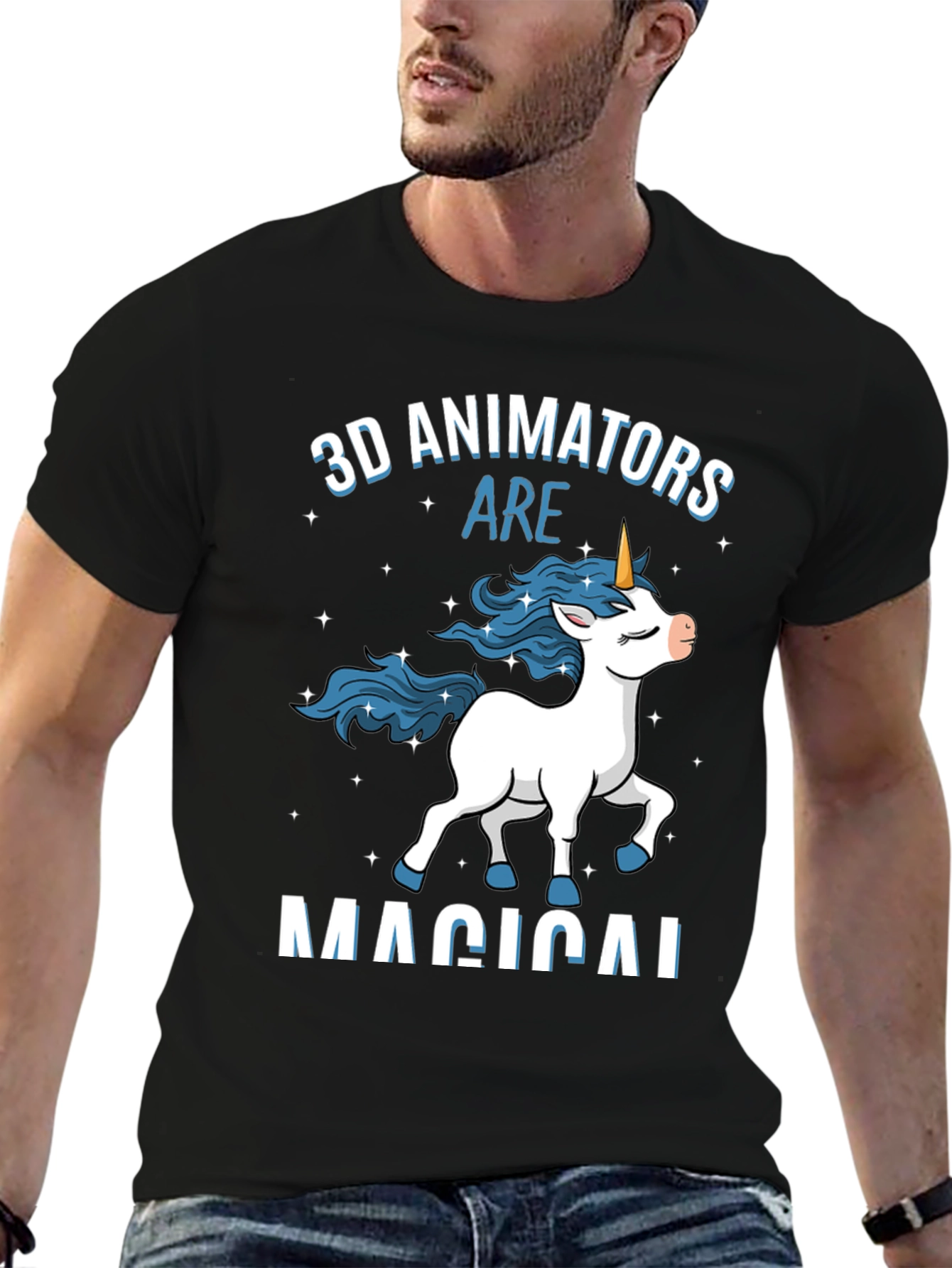3D Animator Magical Unicorn T-Shirt