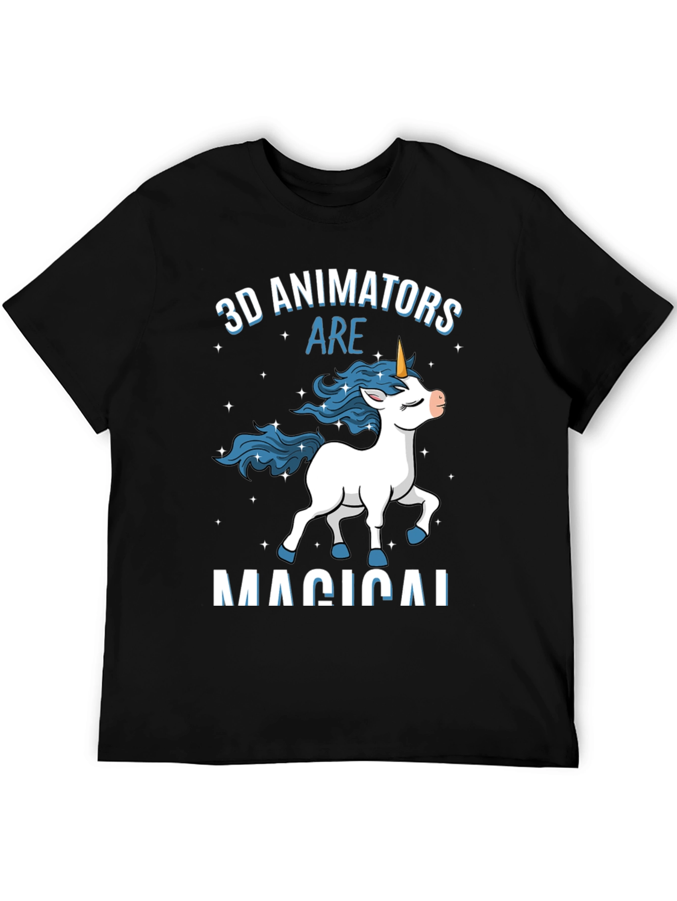 3D Animator Magical Unicorn T-Shirt