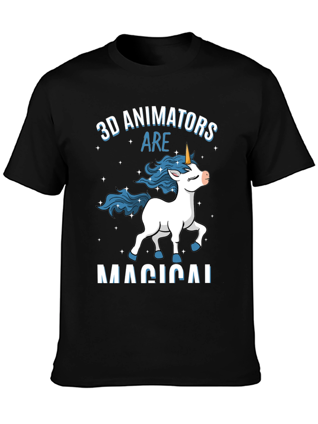 3D Animator Magical Unicorn T-Shirt