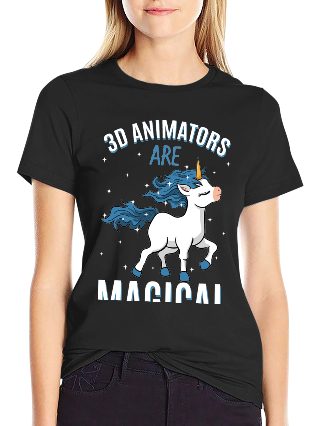 3D Animator Magical Unicorn T-Shirt
