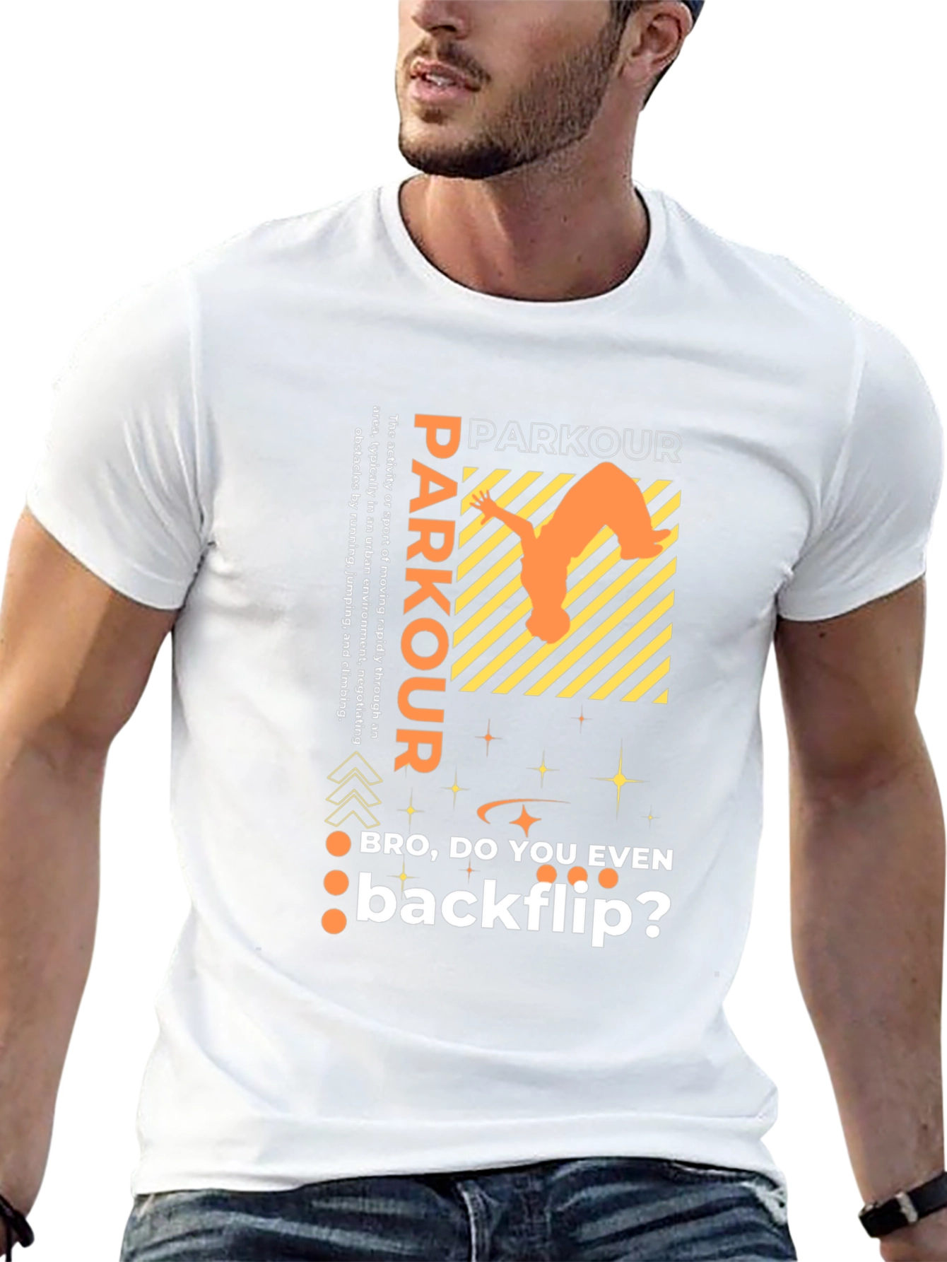 Parkour Backflip Graphic Tee - Urban Sport Style