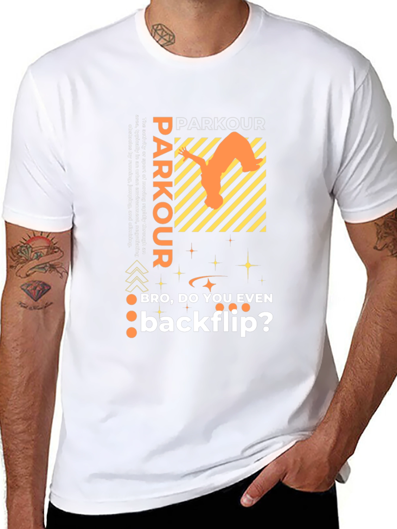 Parkour Backflip Graphic Tee - Urban Sport Style