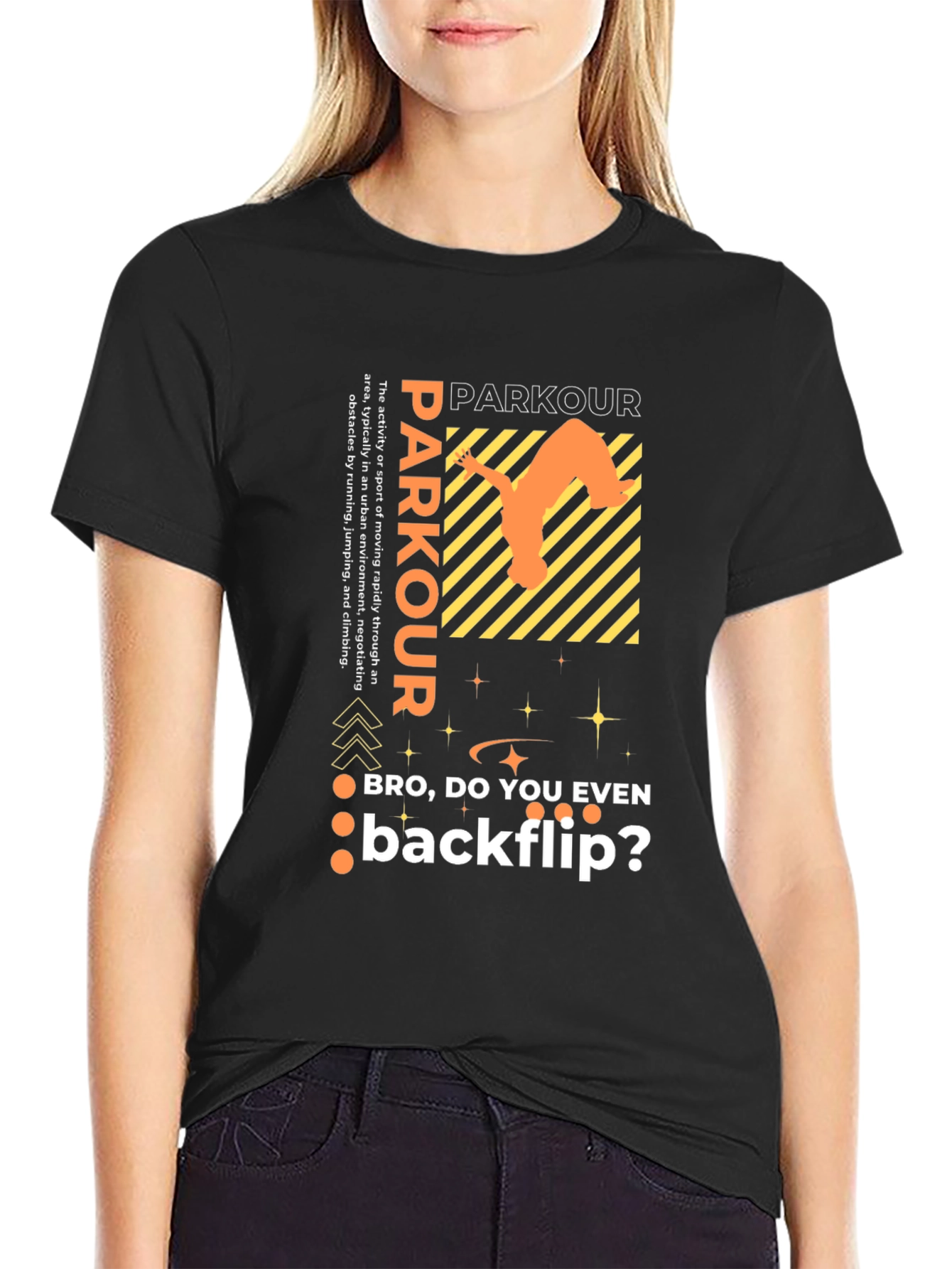 Parkour Backflip Graphic Tee - Urban Sport Style