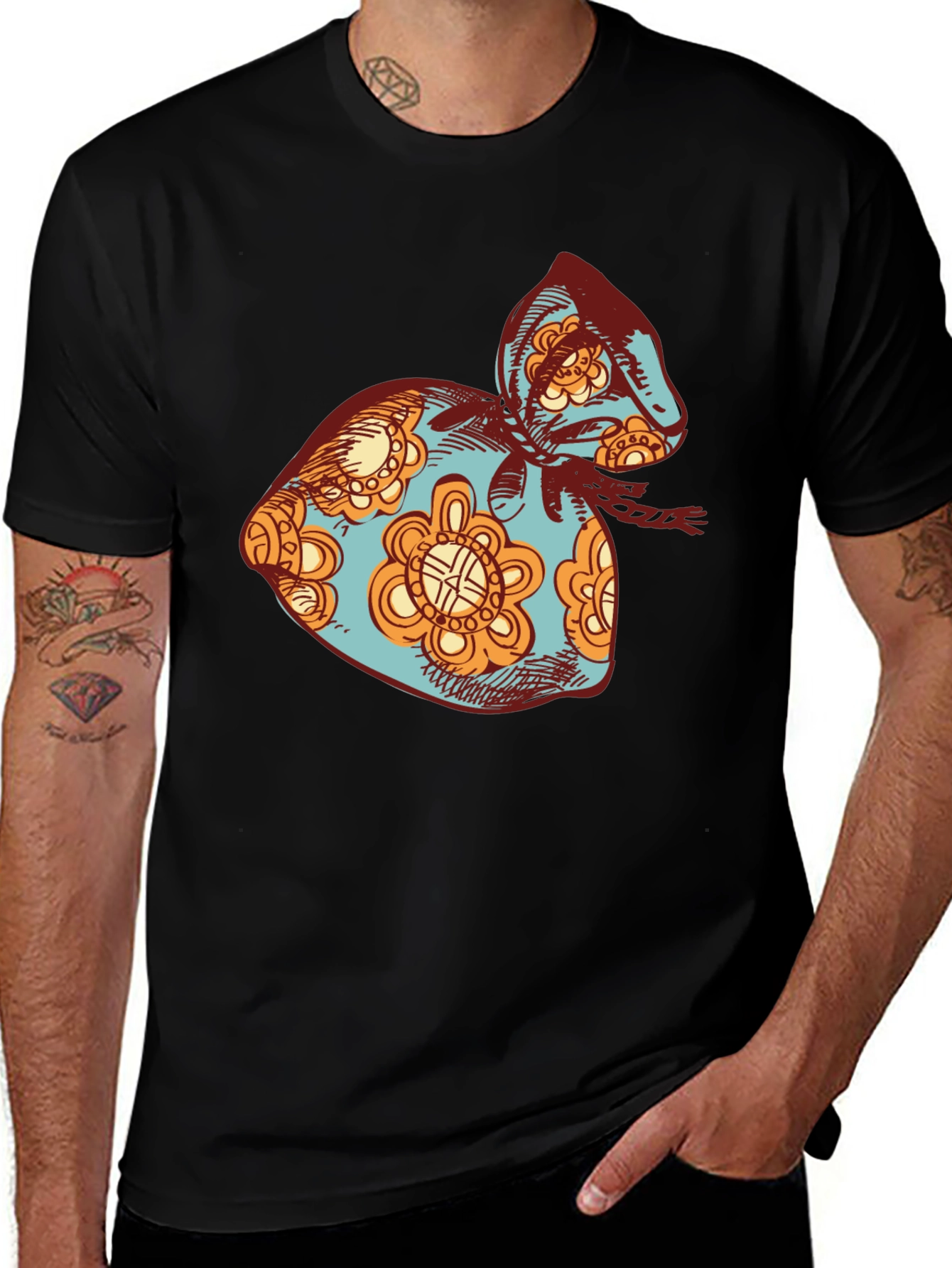 Retro Floral Sack T-Shirt