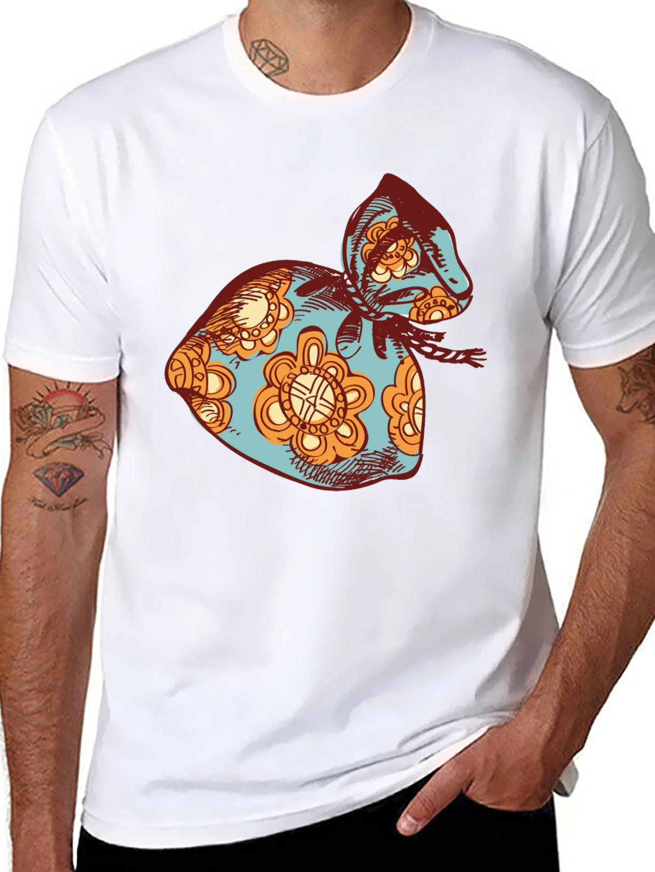 Retro Floral Sack T-Shirt
