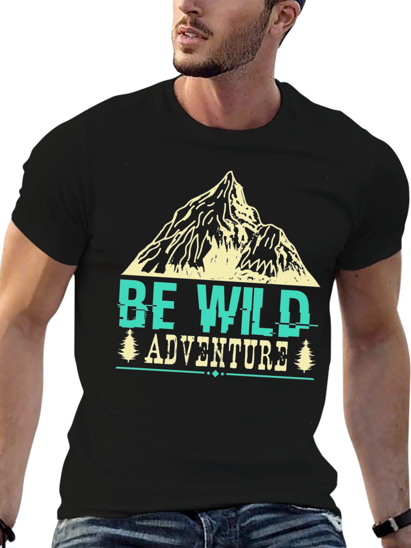 Be Wild Adventure Tee - Mountain Graphic