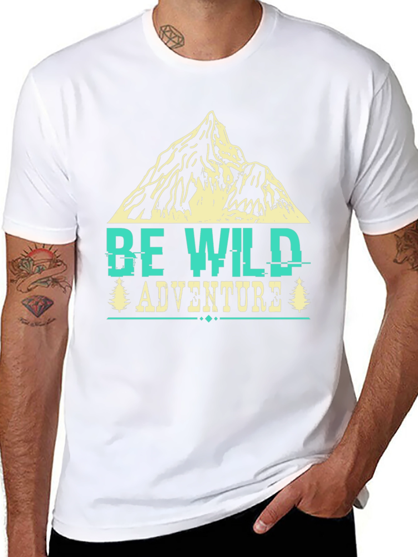 Be Wild Adventure Tee - Mountain Graphic