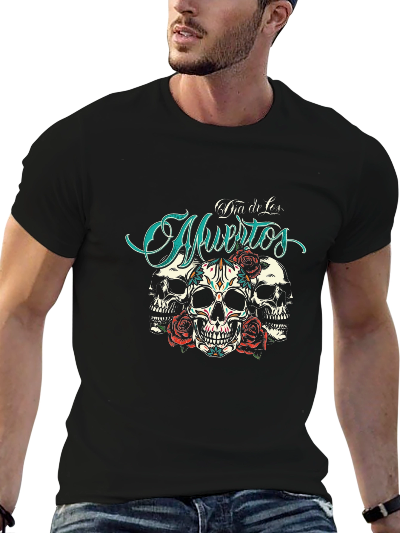 Dia de Muertos Skull Rose T-Shirt