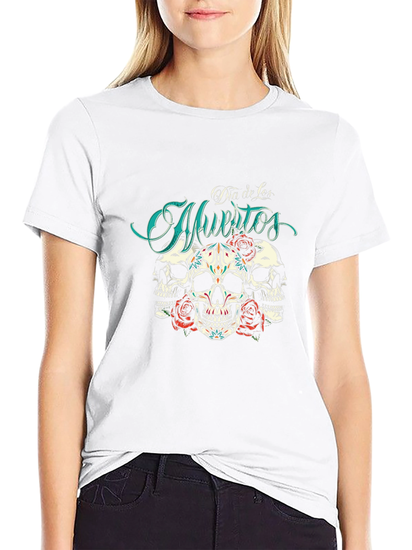 Dia de Muertos Skull Rose T-Shirt