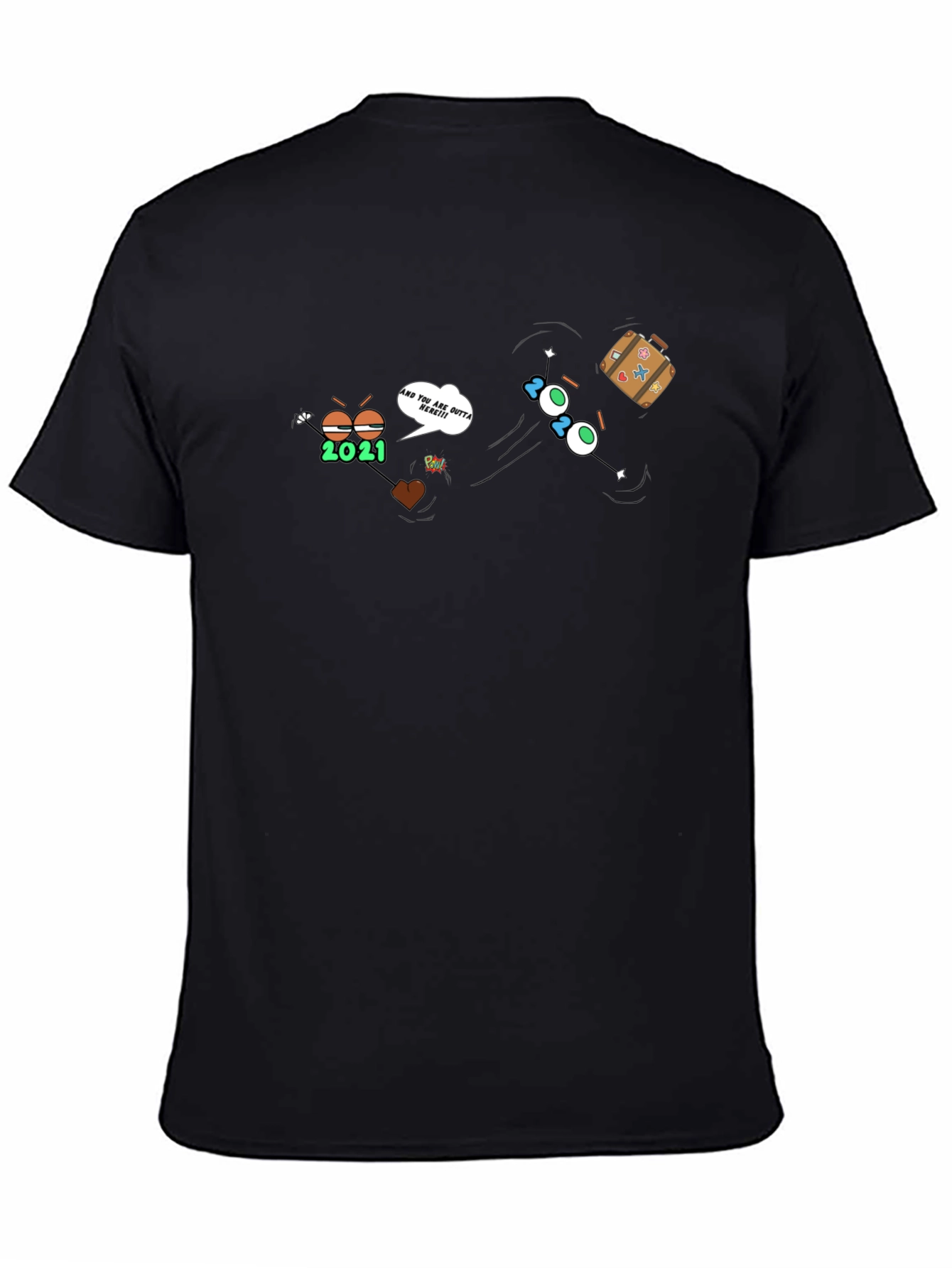 Funny New Year T-Shirt: 2021 Outta Here!