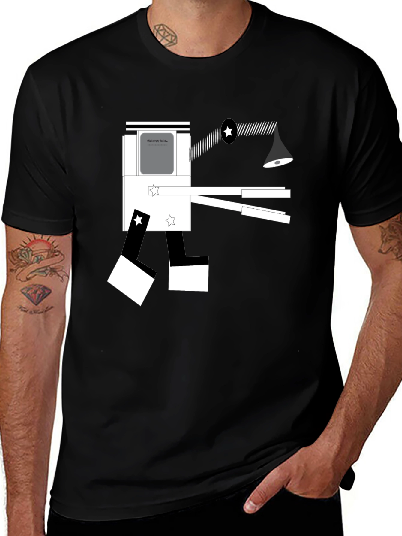 Abstract Geometric Graphic Tee - Modern Artistic Design