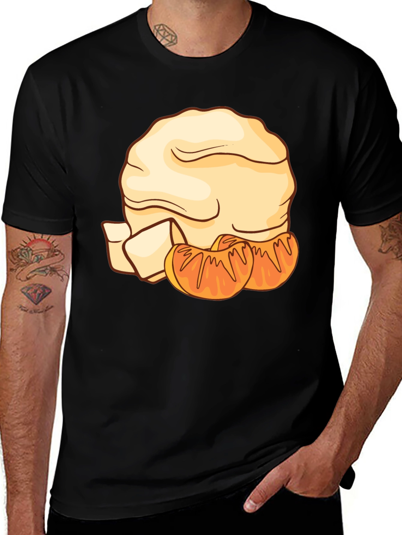 Funny Mandarin Orange Chef T-Shirt - Unique Design