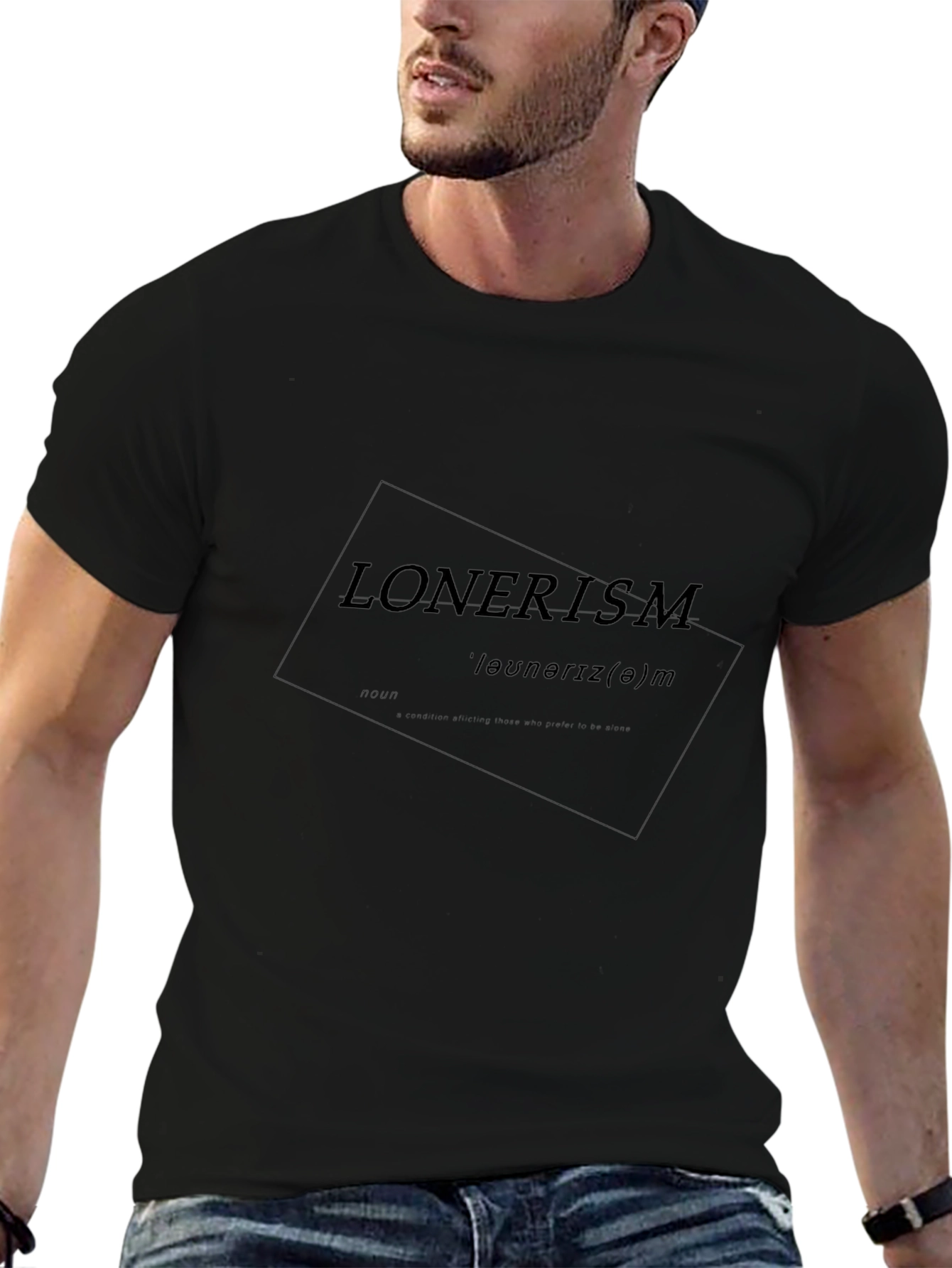 Lonerism Graphic Tee - Black Soft Cotton