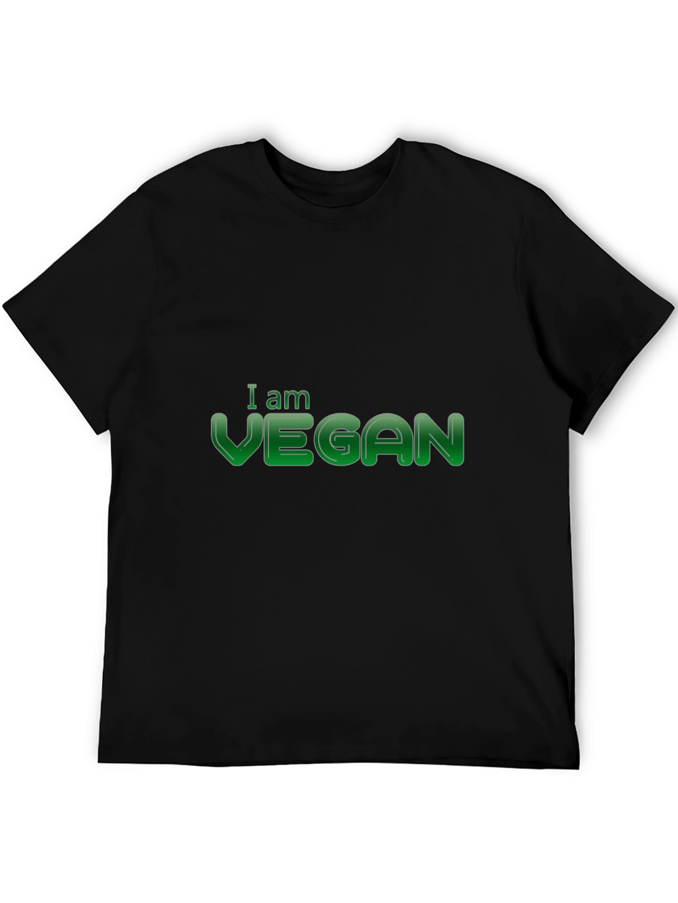 I am Vegan Graphic Tee - Black