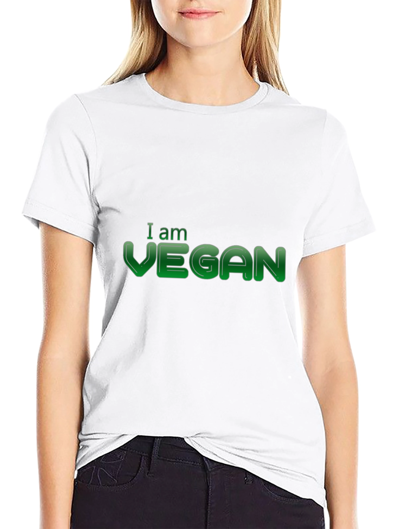 I am Vegan Graphic Tee - Black