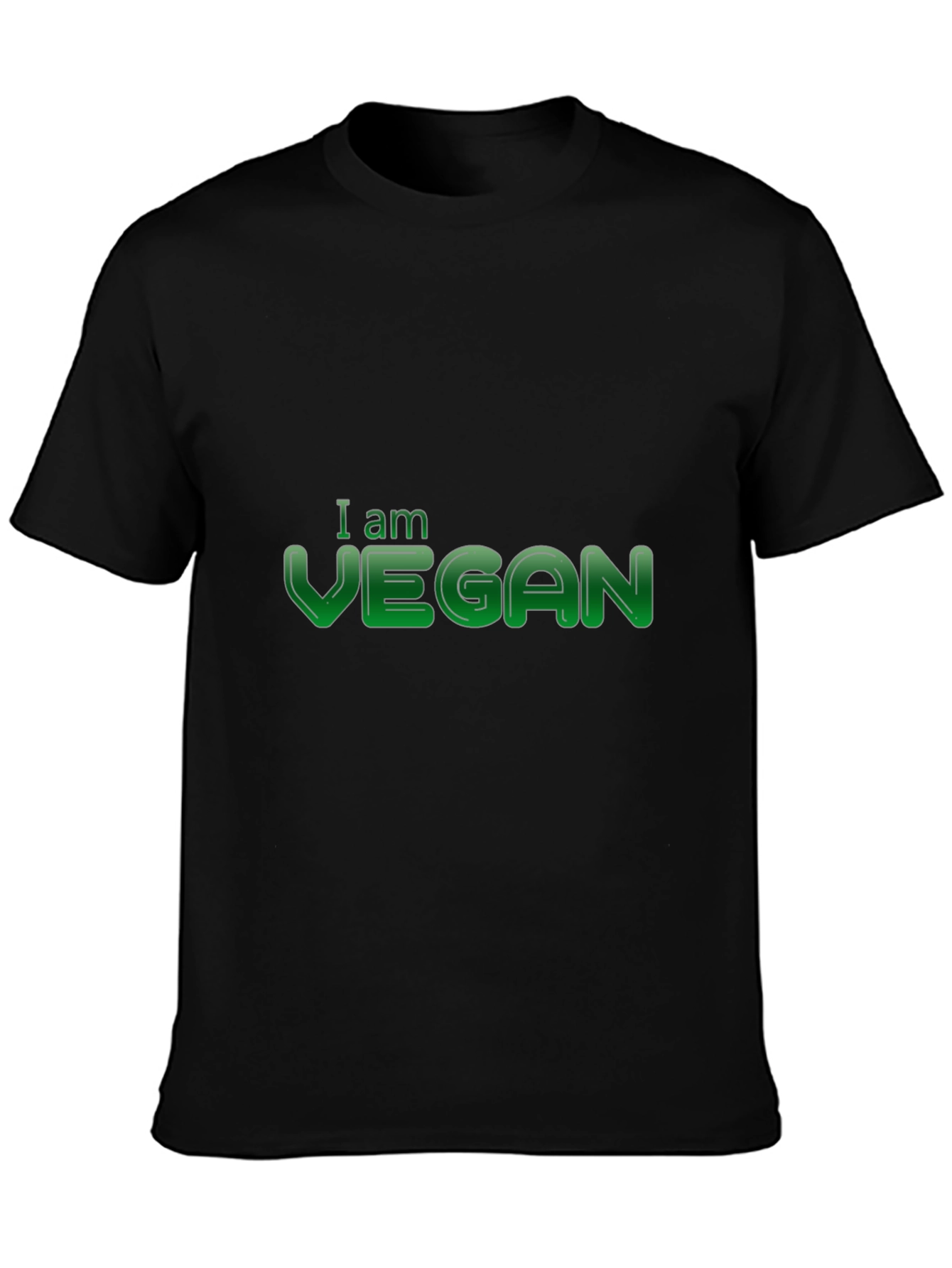 I am Vegan Graphic Tee - Black