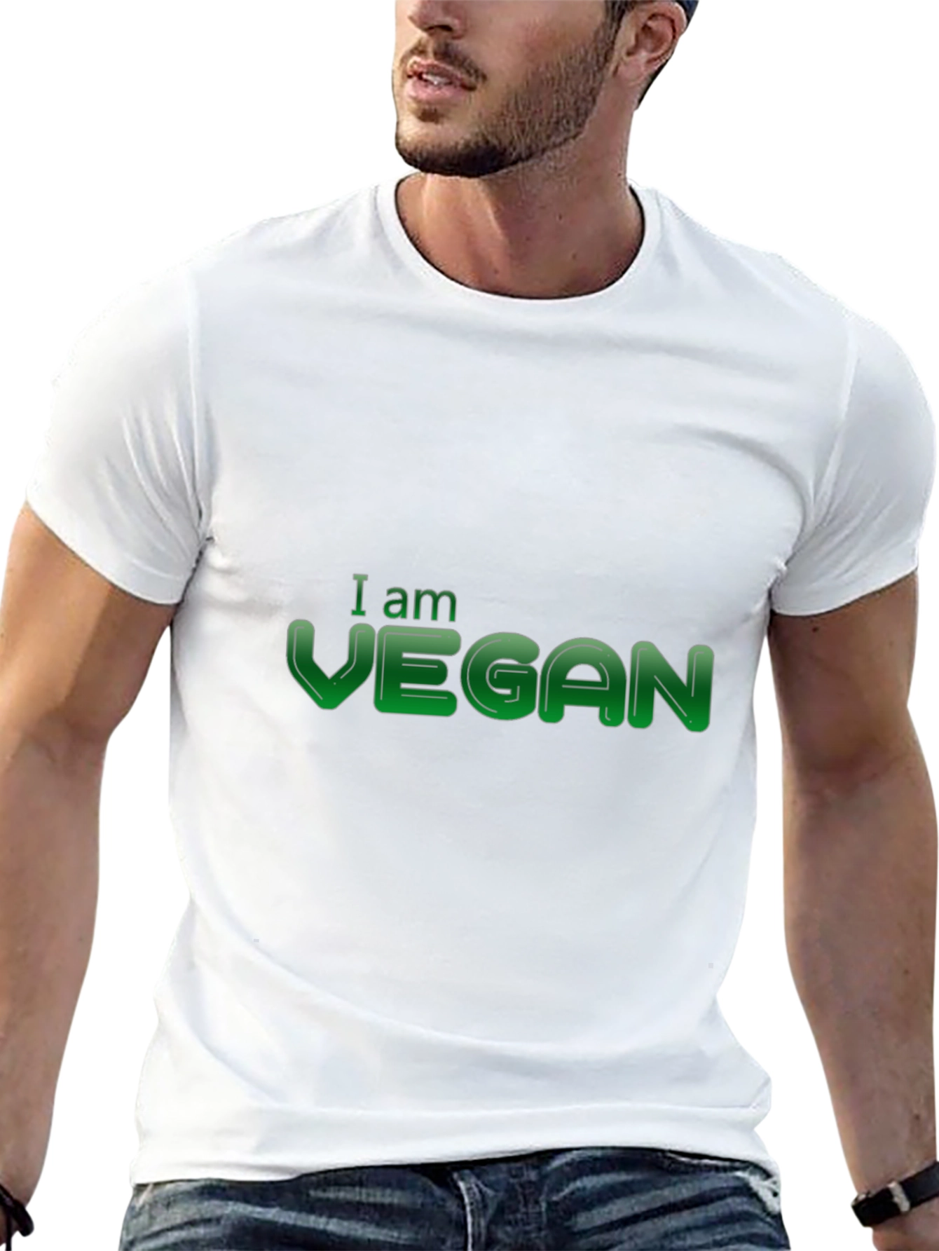 I am Vegan Graphic Tee - Black