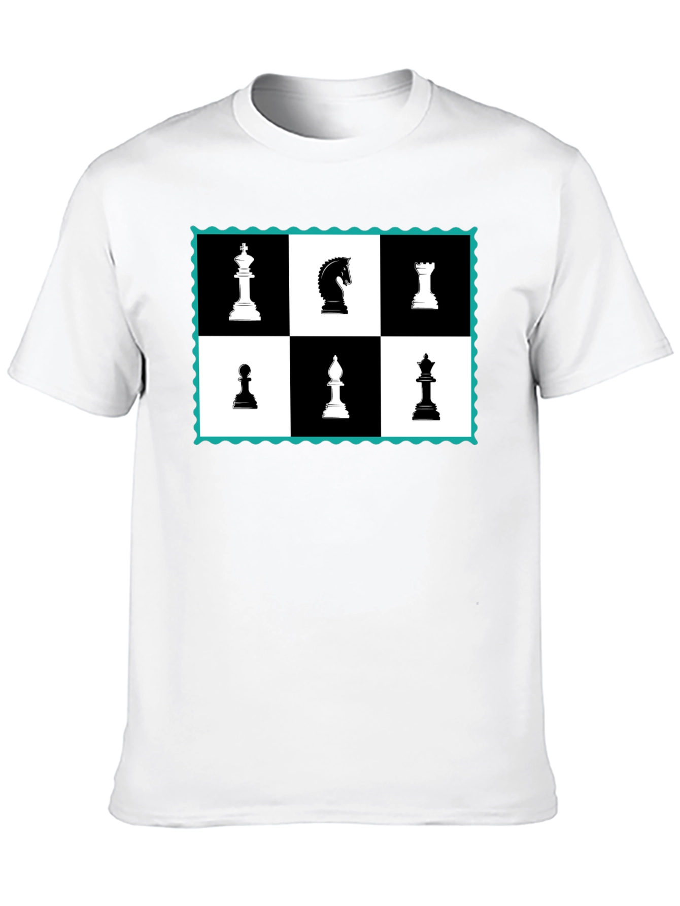 Chess Piece Graphic Black T-Shirt