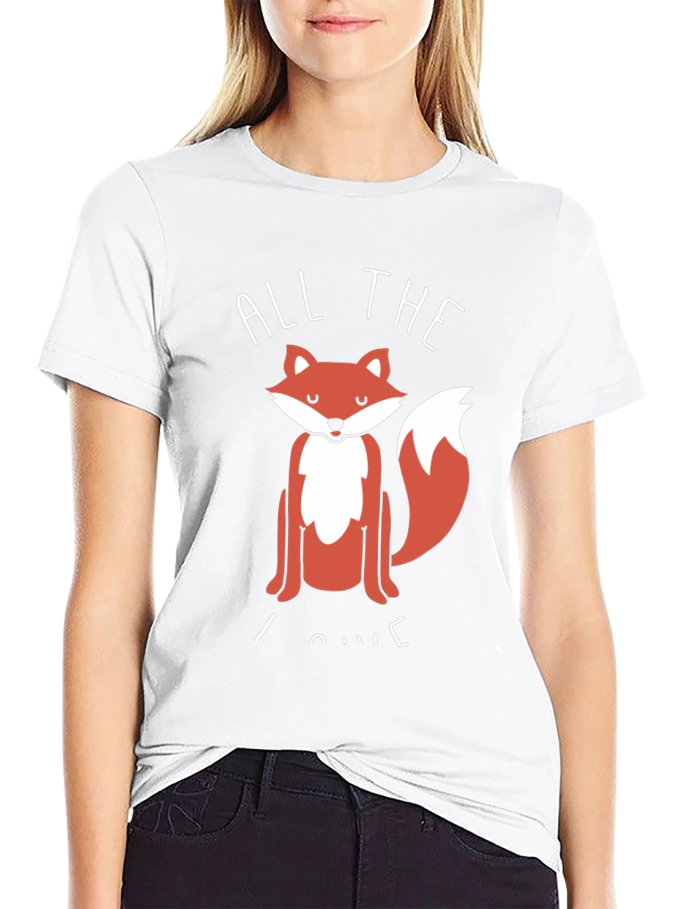 All The Fox I Give Black Graphic Tee