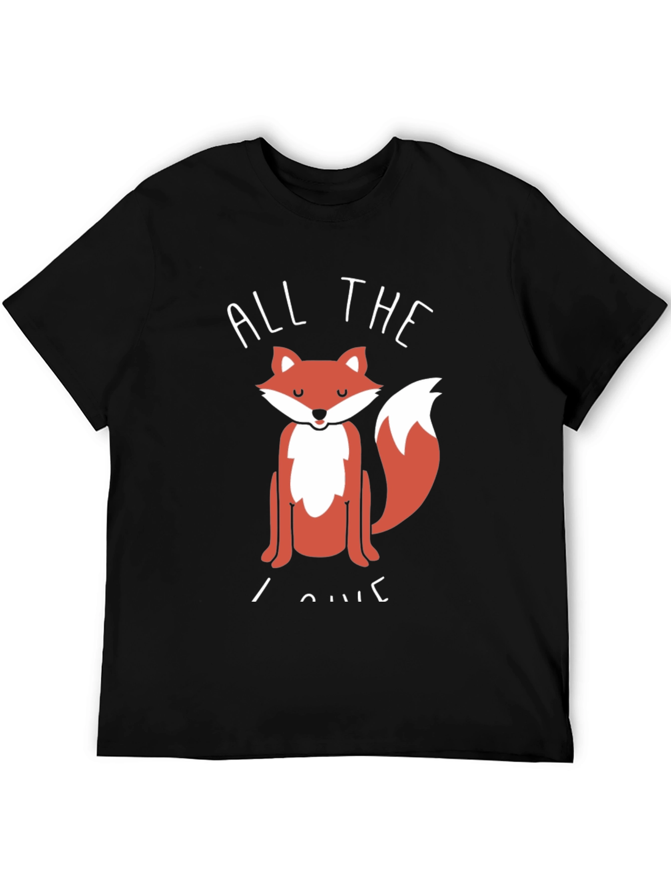 All The Fox I Give Black Graphic Tee