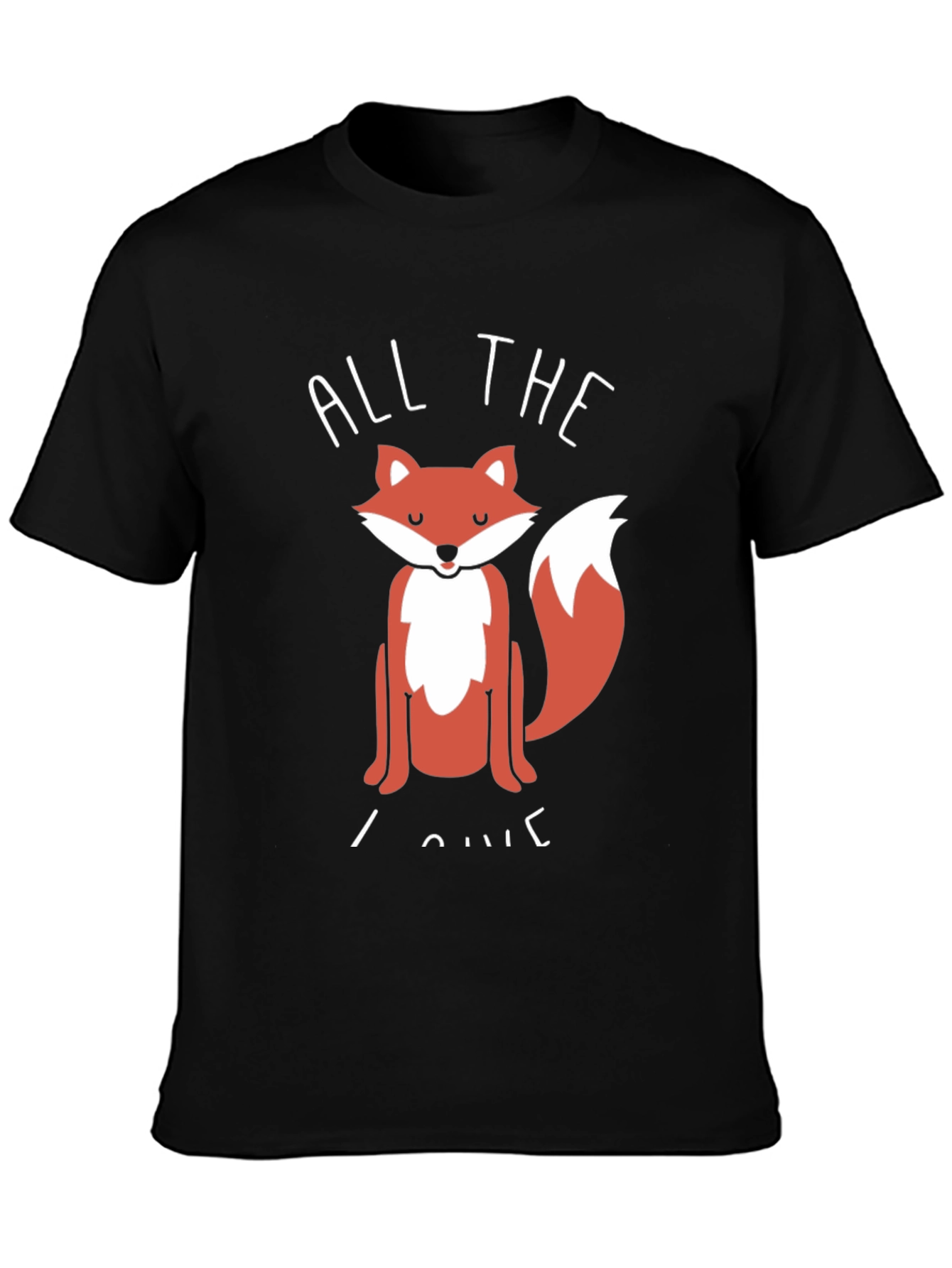 All The Fox I Give Black Graphic Tee