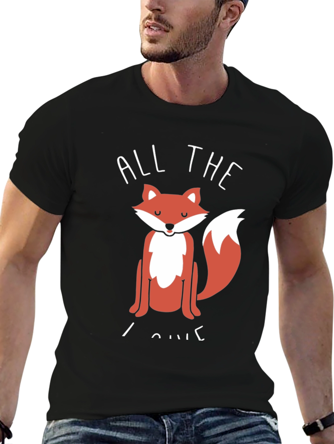 All The Fox I Give Black Graphic Tee