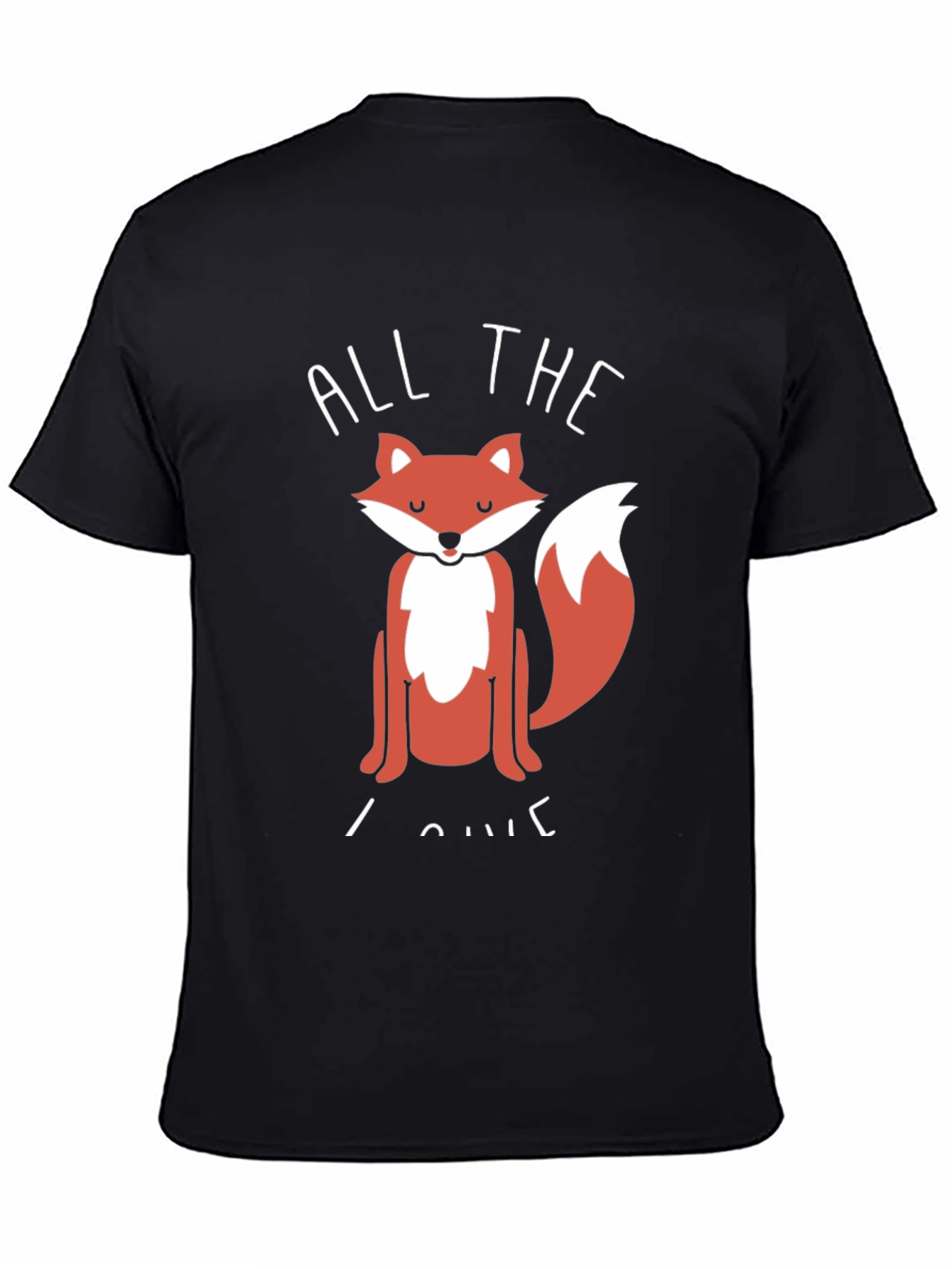 All The Fox I Give Black Graphic Tee
