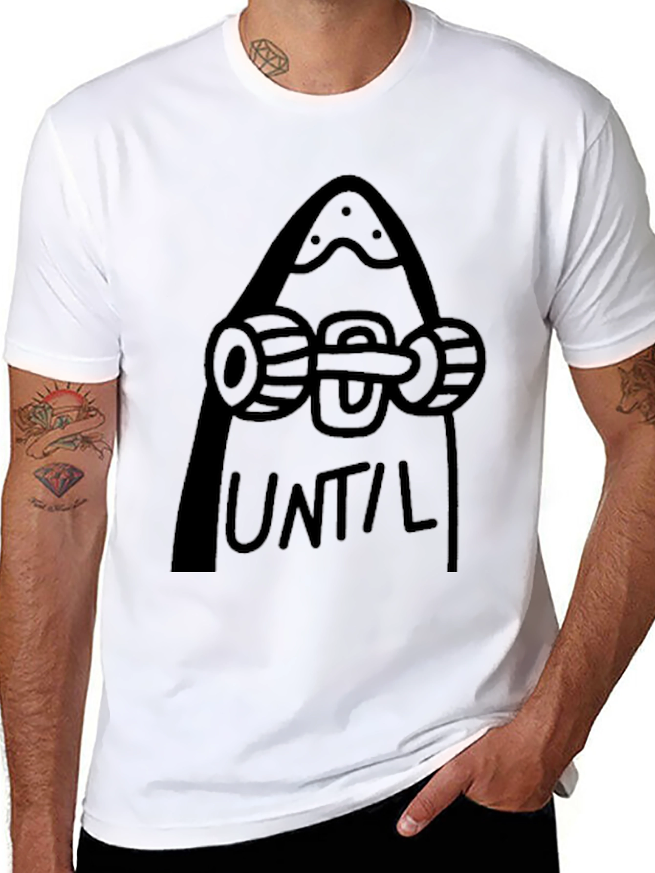 Skateboard Until Mountain Black Tee