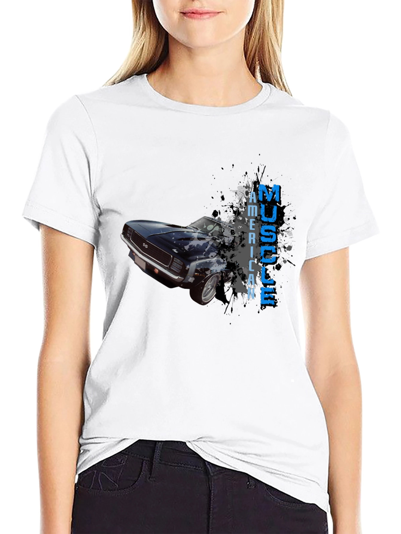American Muscle Car Graphic T-Shirt - Black