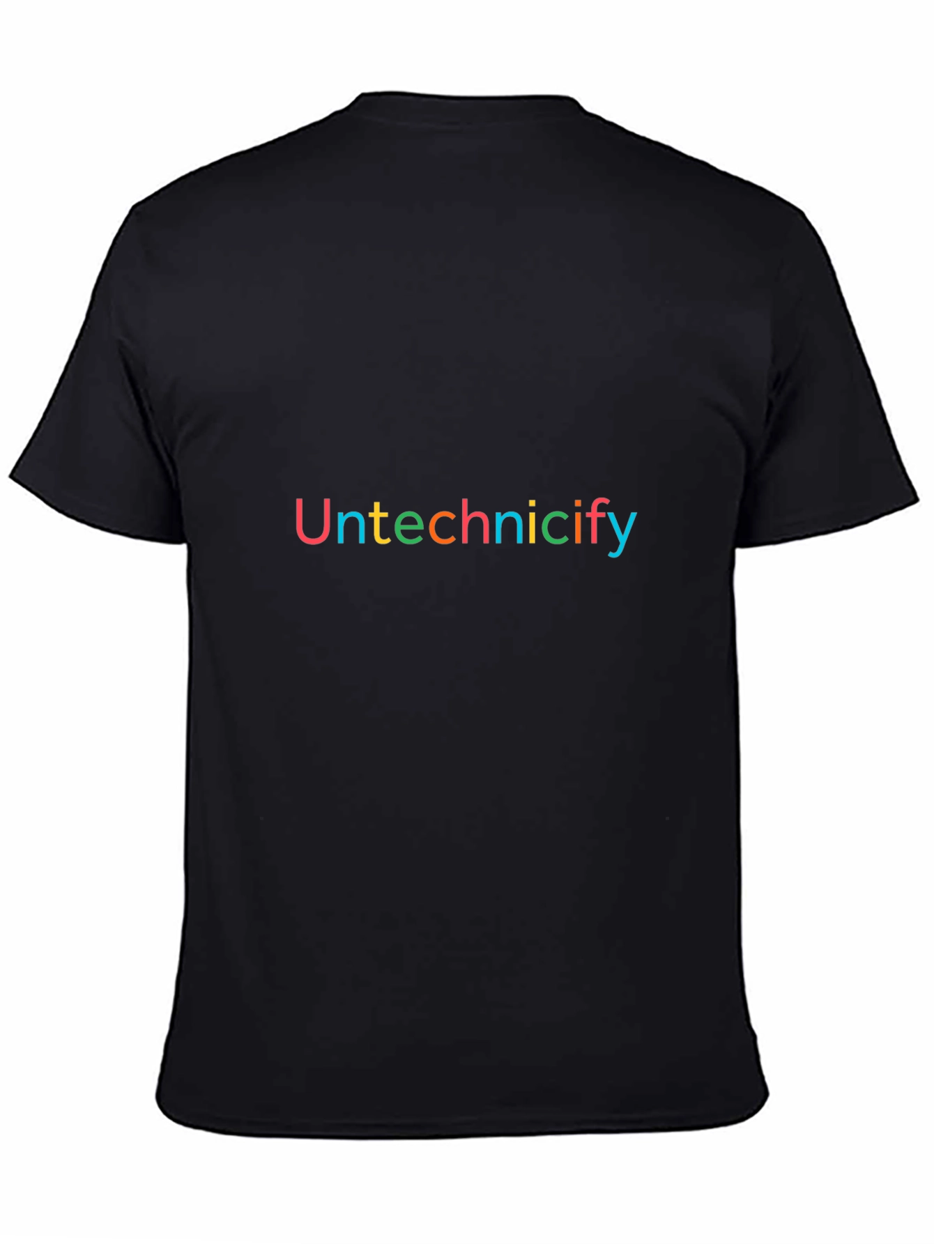 Untechnicify Black T-Shirt - Casual Wear