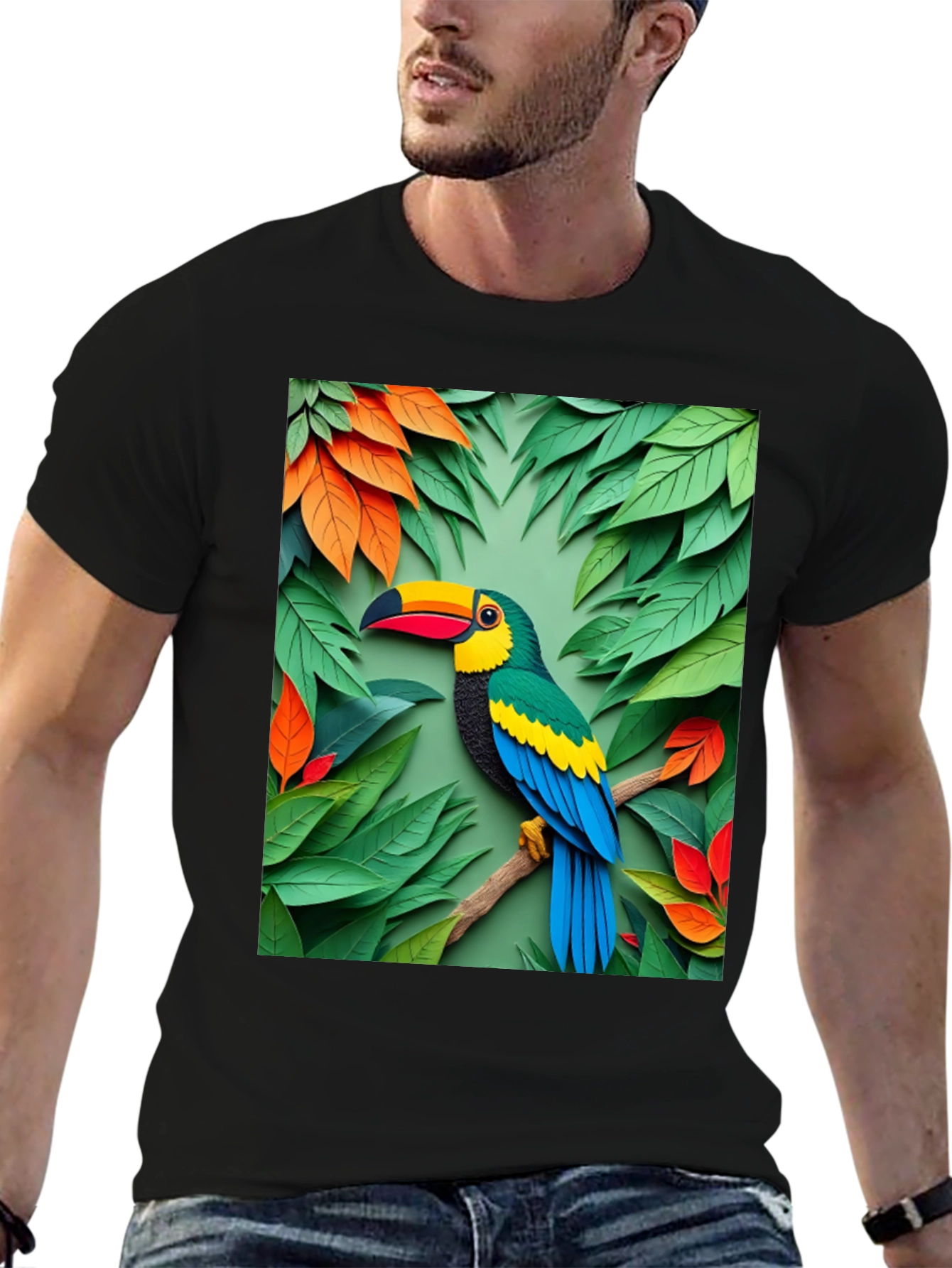 Toucan Graphic Tee - Tropical Bird T-Shirt